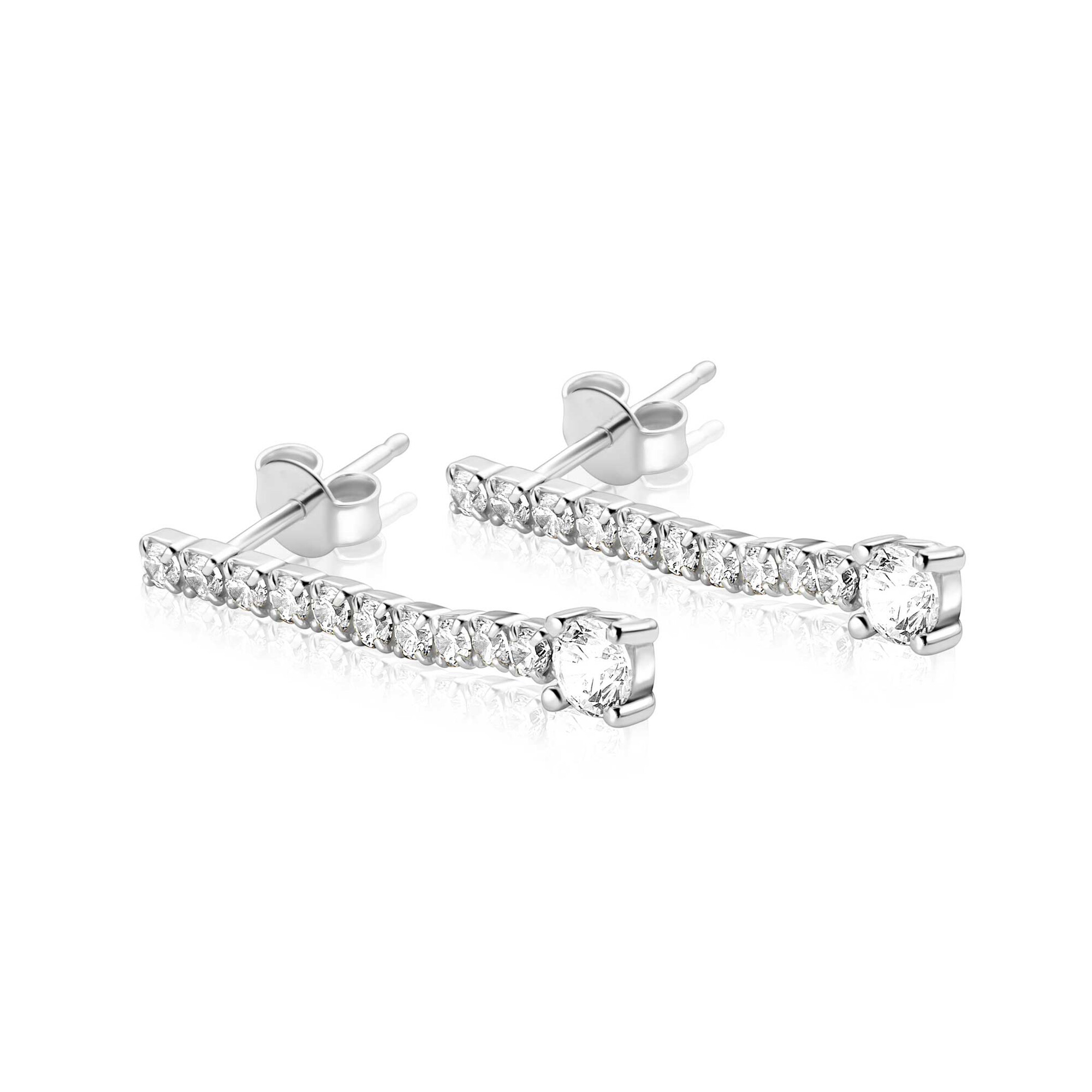 ZINZI zlv. oorstekers rijzetting zirconia's 26.5mm