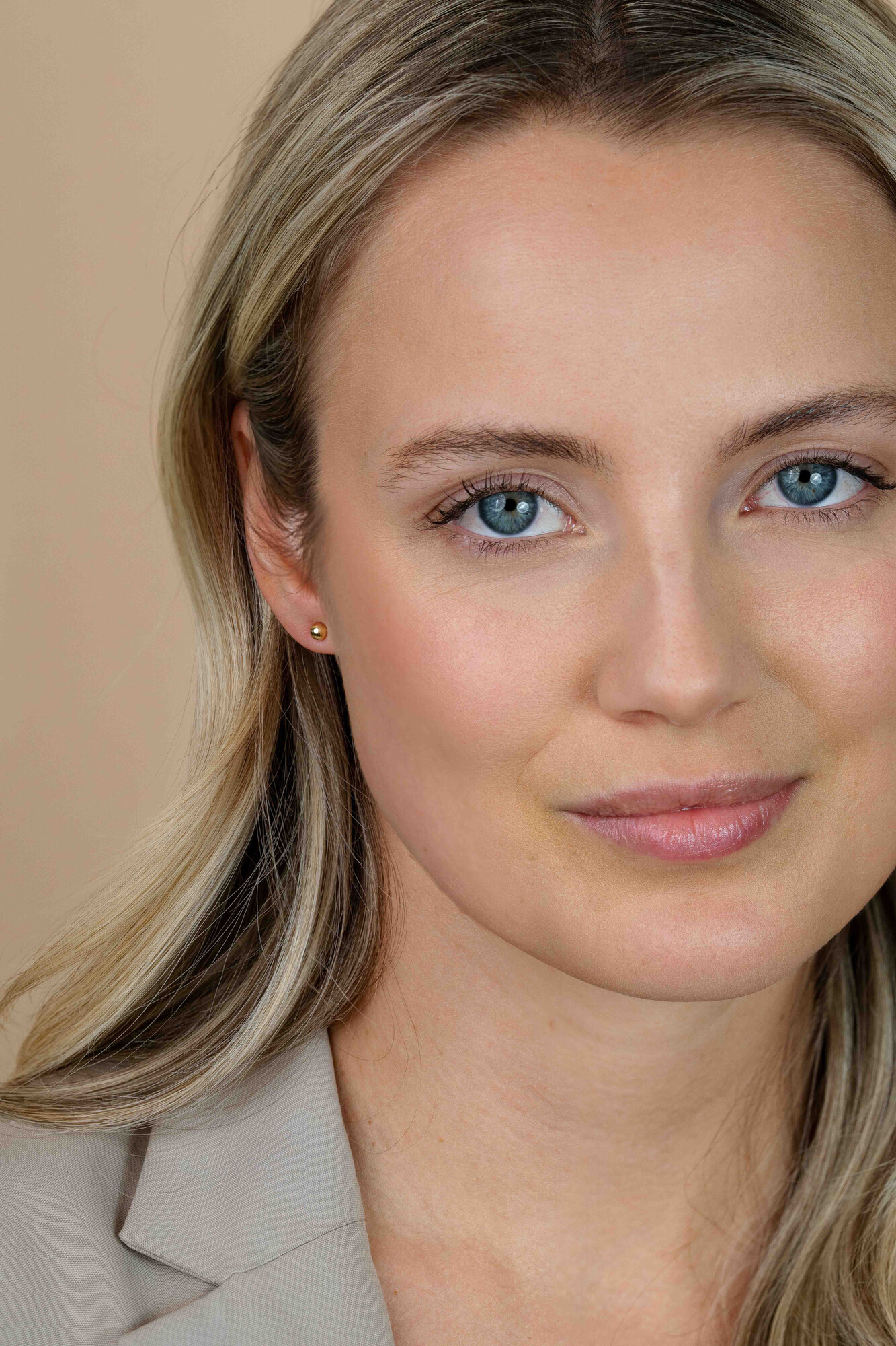 6mm ZINZI Gold Plated Sterling Silver Stud Earrings Bead ZIO808G