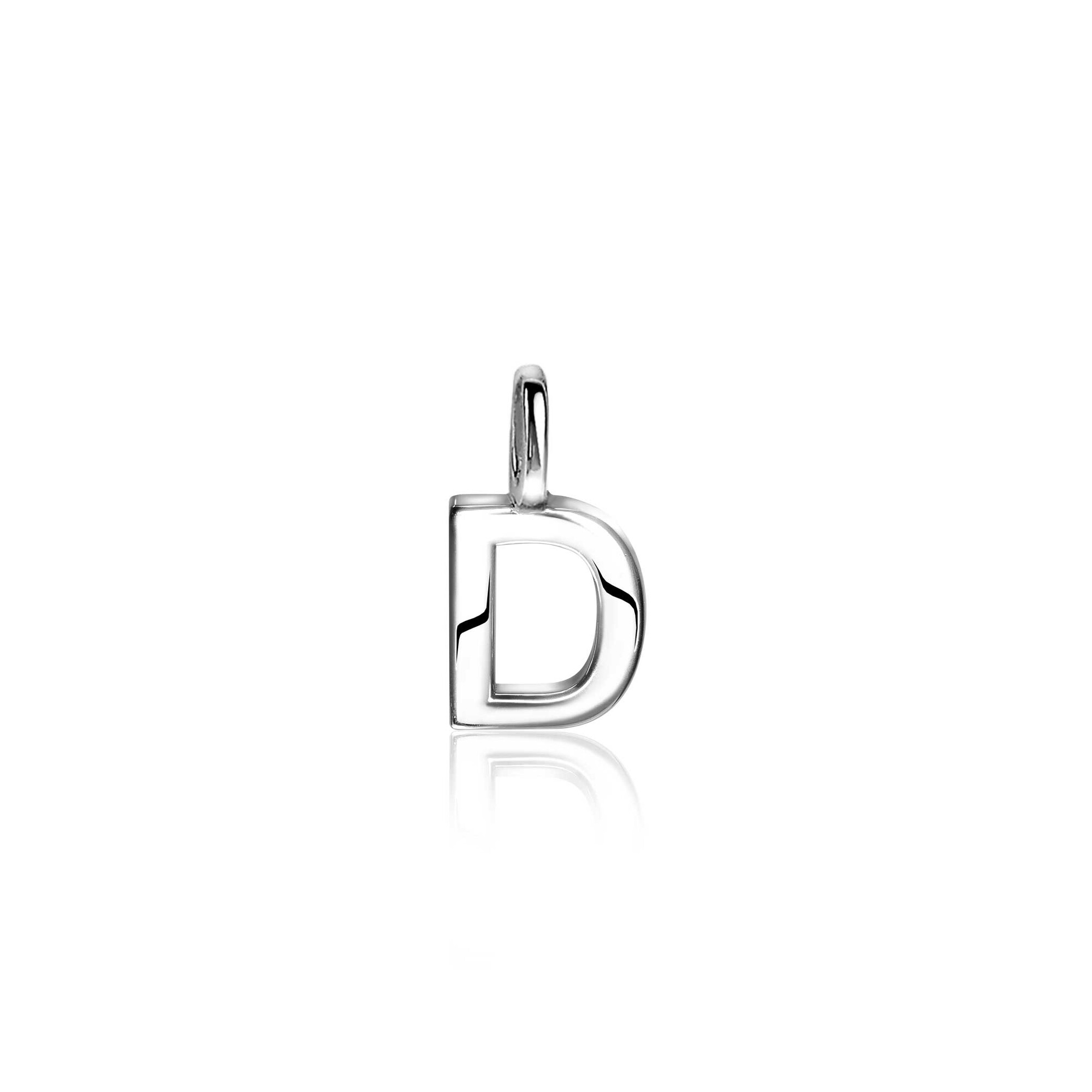 ZINZI Sterling Silver Letter Pendant D ZIH2140D