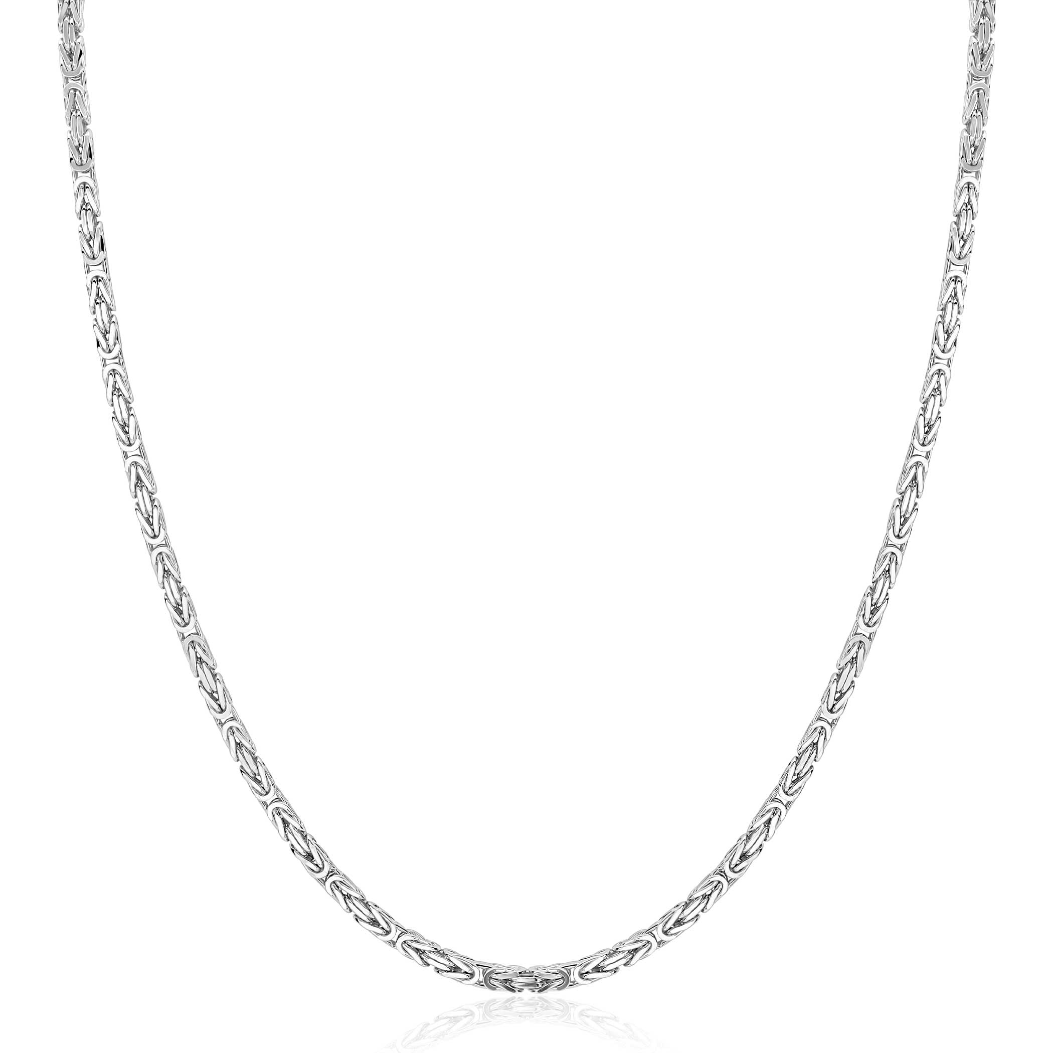 ZINZI zlv. collier koningsschakel massief 2mm
