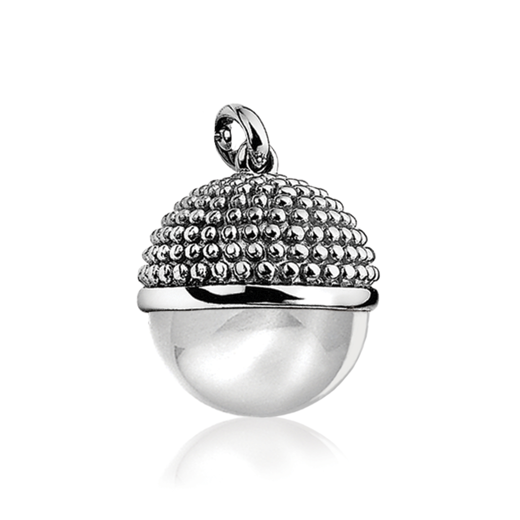 ZINZI Sterling Silver Sphere Pendant Grey ZIH792G