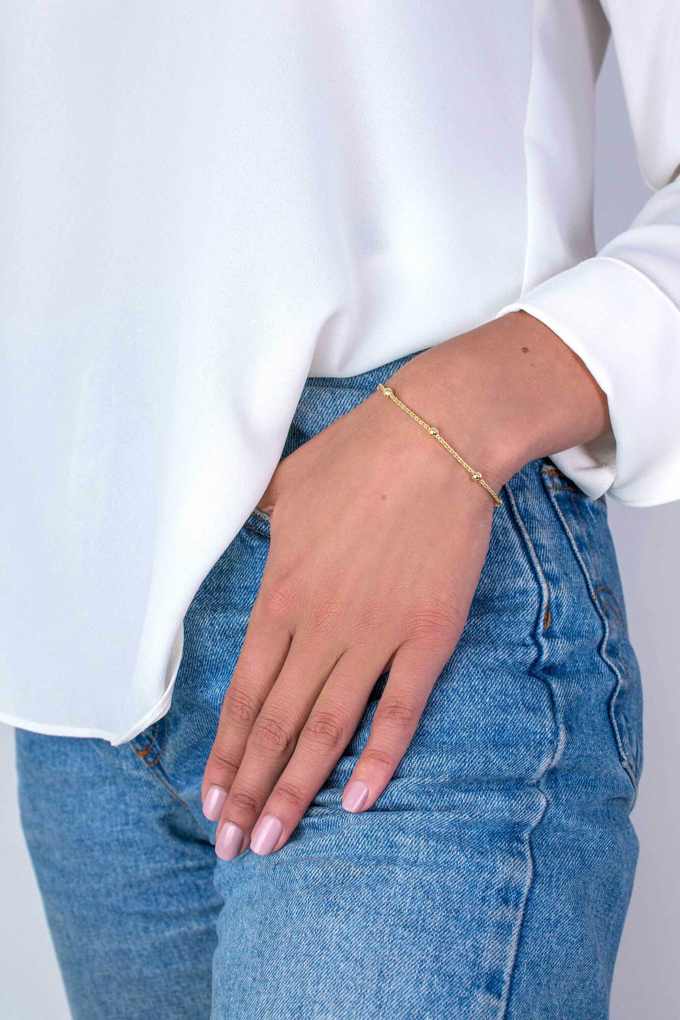 ZINZI Gold Plated Sterling Silver Fantasy Bracelet 17,5-20,5cm ZIA1128G