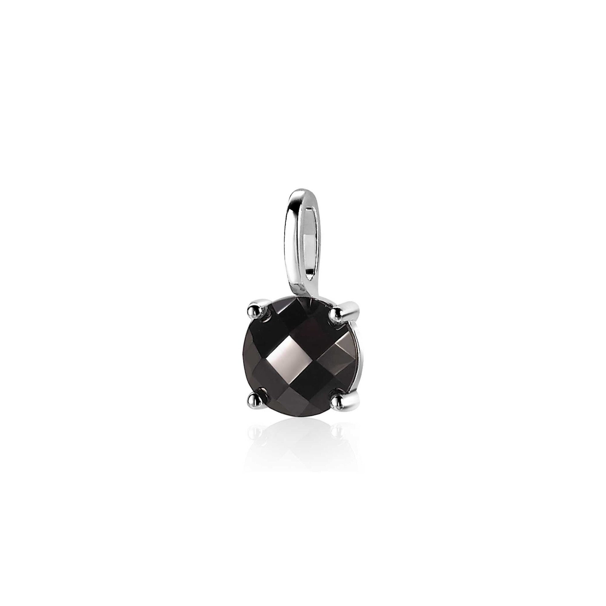 ZINZI Sterling Silver Pendant Round Black ZIH2072Z