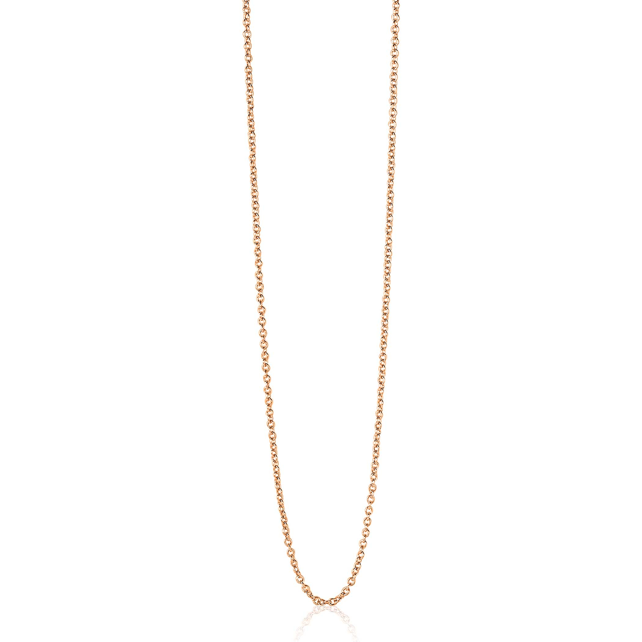 ZINZI Sterling Silver Anchor Necklace Rose Gold Plated ZILC-A42R