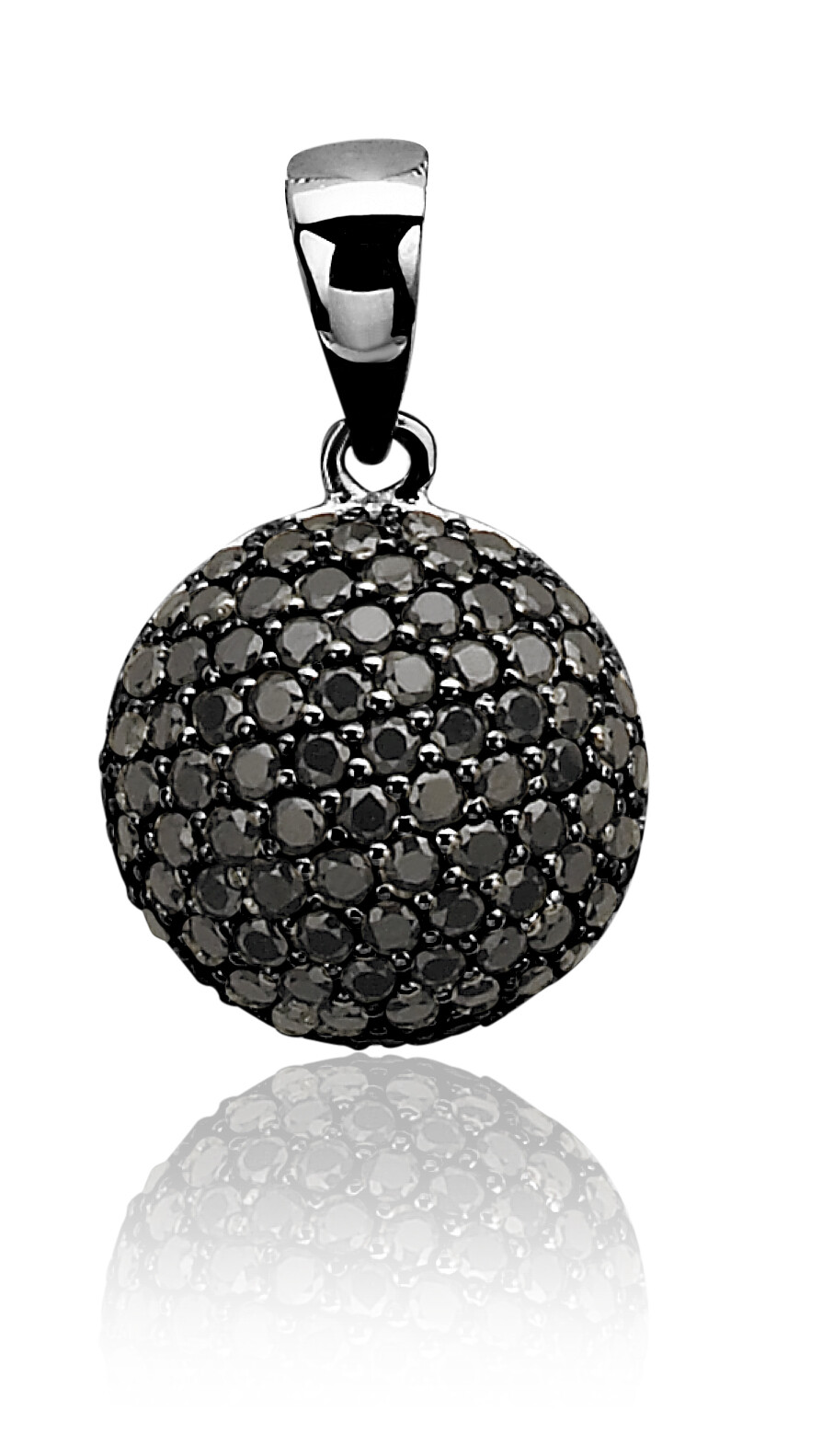 ZINZI Sterling Silver Round Pendant Black ZIH915Z