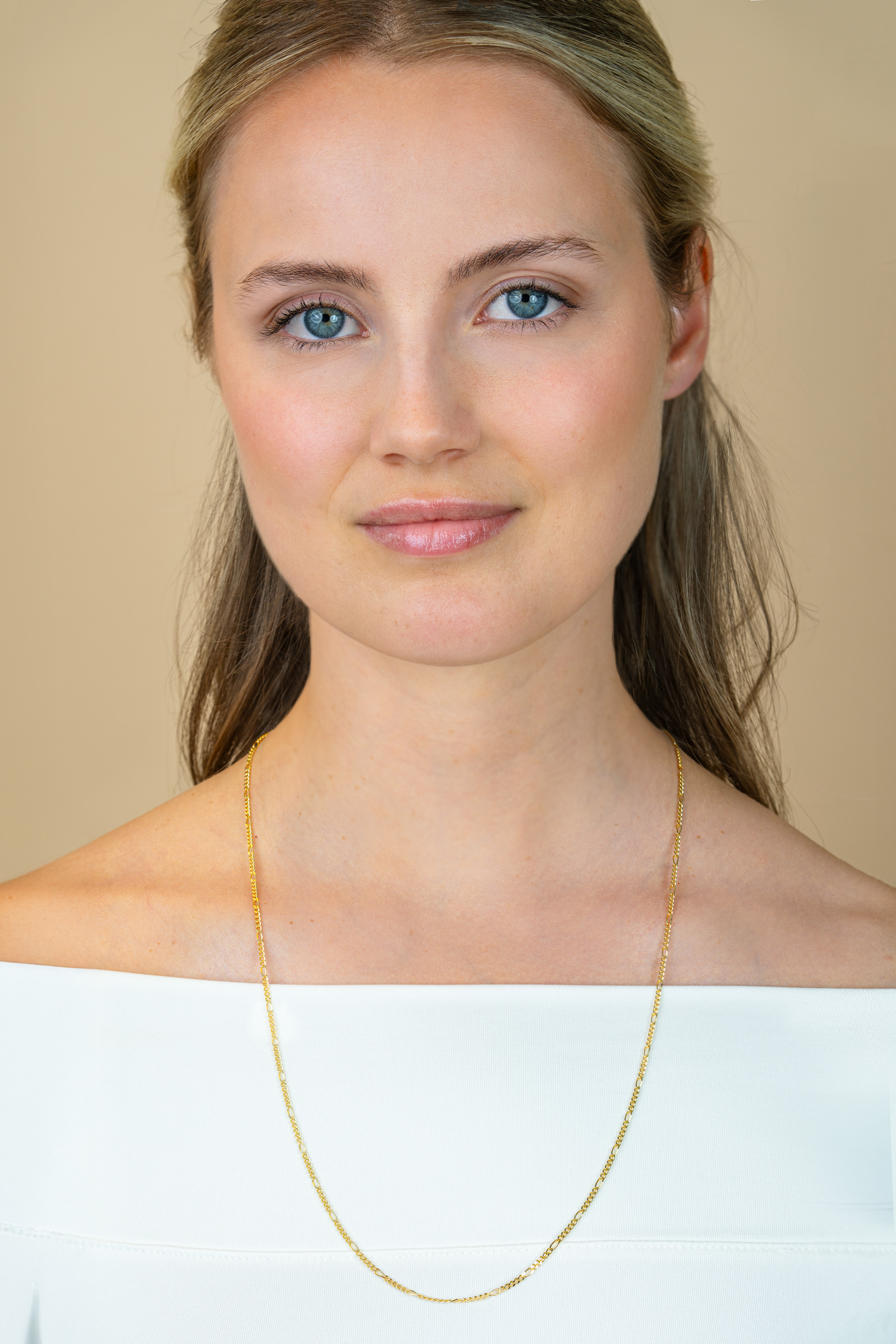 60cm ZINZI Gold Plated Sterling Silver Figaro Necklace ZILC-F60G