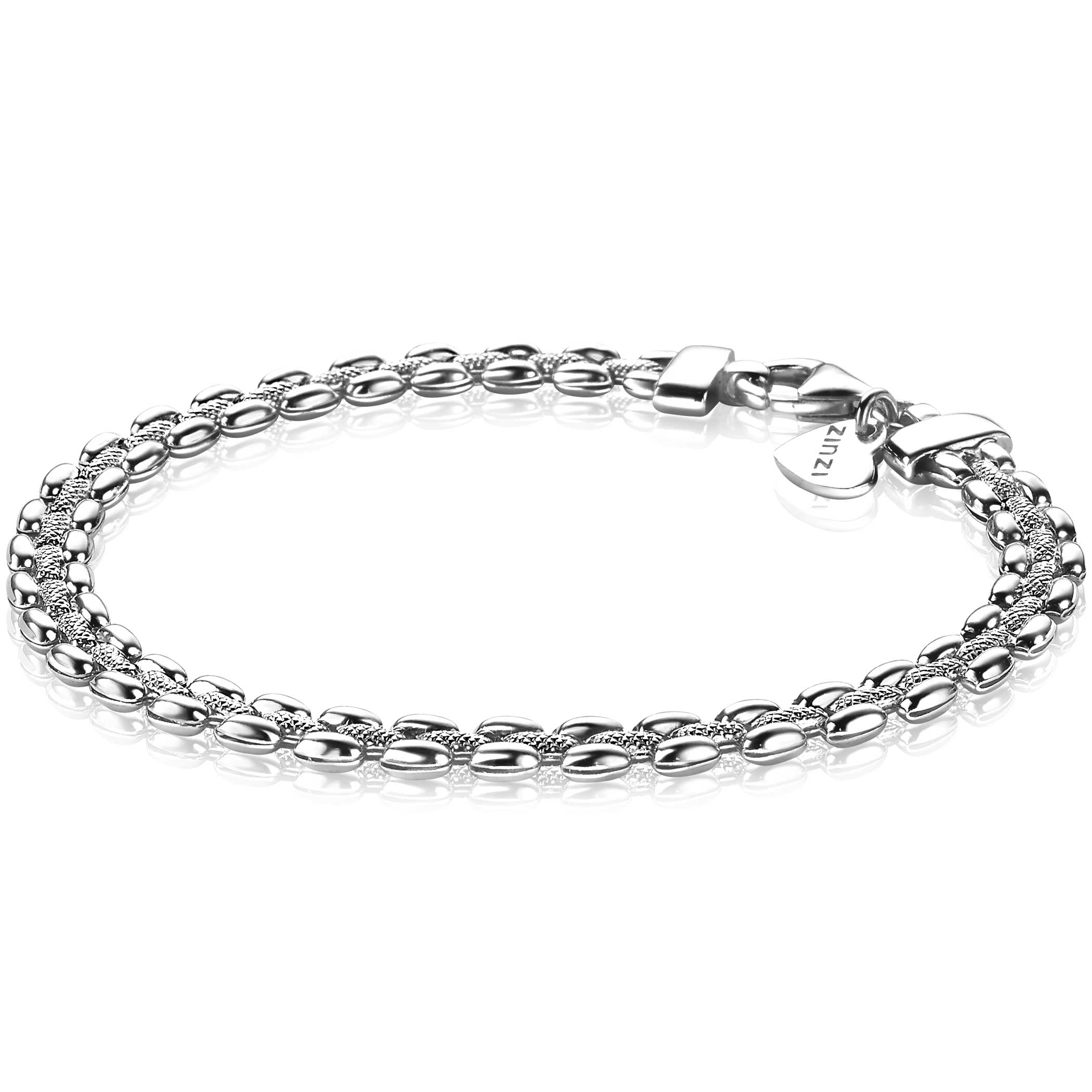 ZINZI Sterling Silver Luxurious Chain Bracelet Rolex-style width 5mm ZIA1997