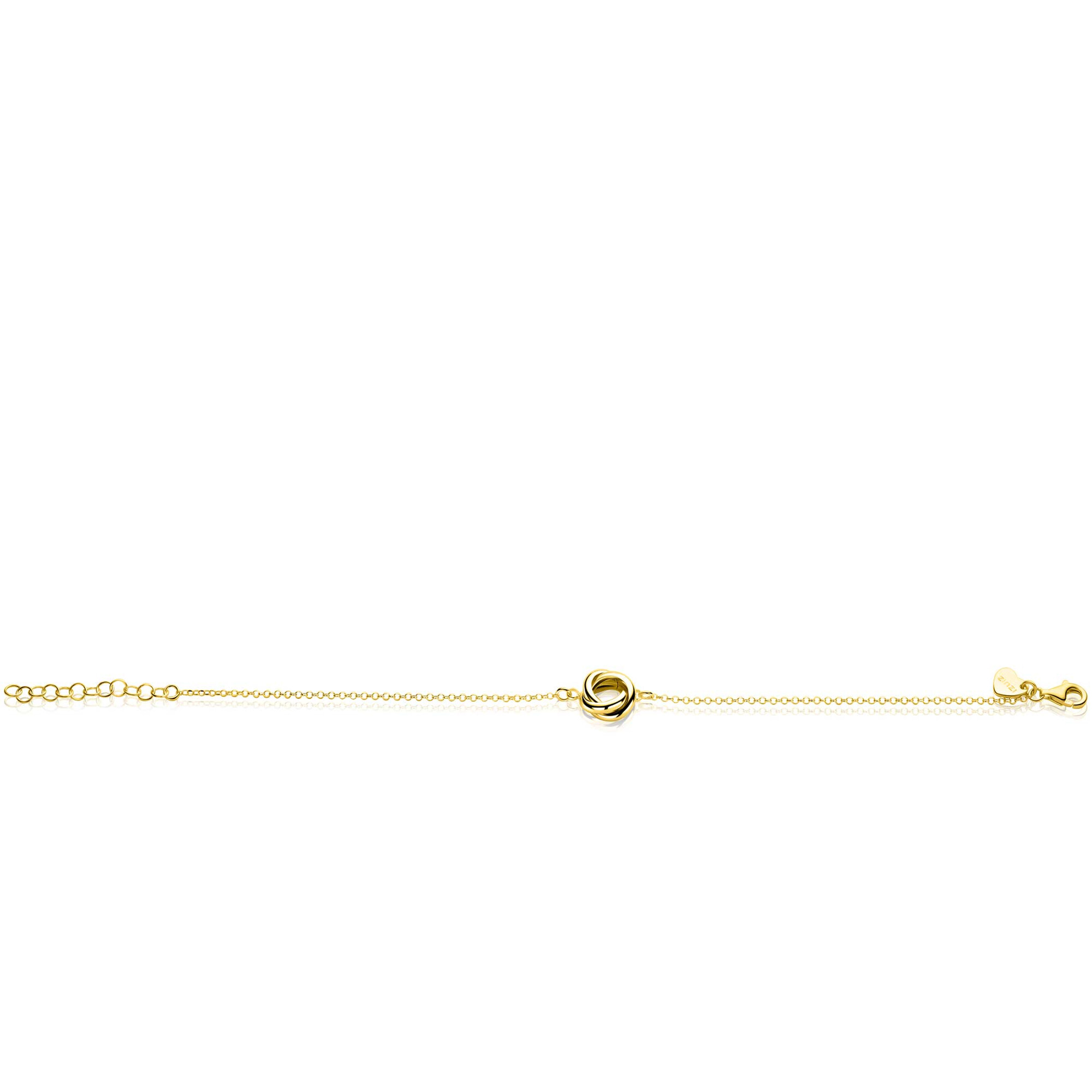 ZINZI zlv. gg.verg. armband 3 ringen in elkaar