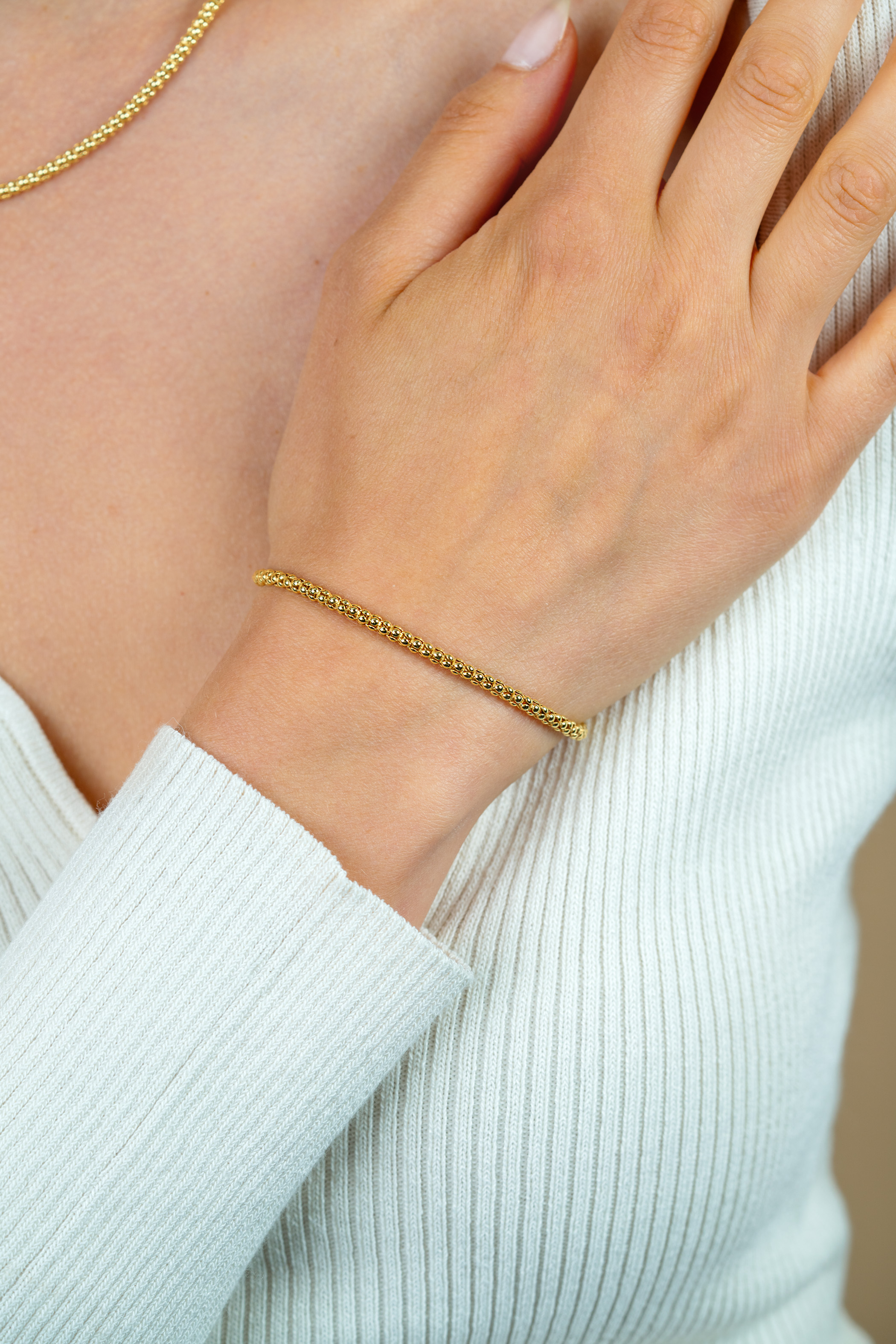 ZINZI Gold Plated Sterling Silver Chain Bracelet 18,5cm ZIA1288G