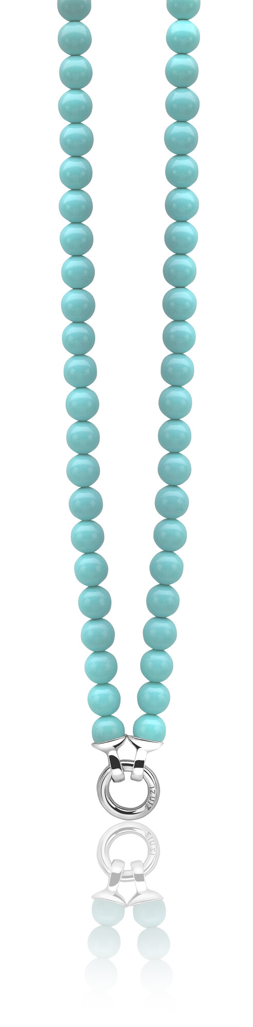 ZINZI Necklace with Turquoise Pearls Sterling Silver Clasp ZIC401T-S