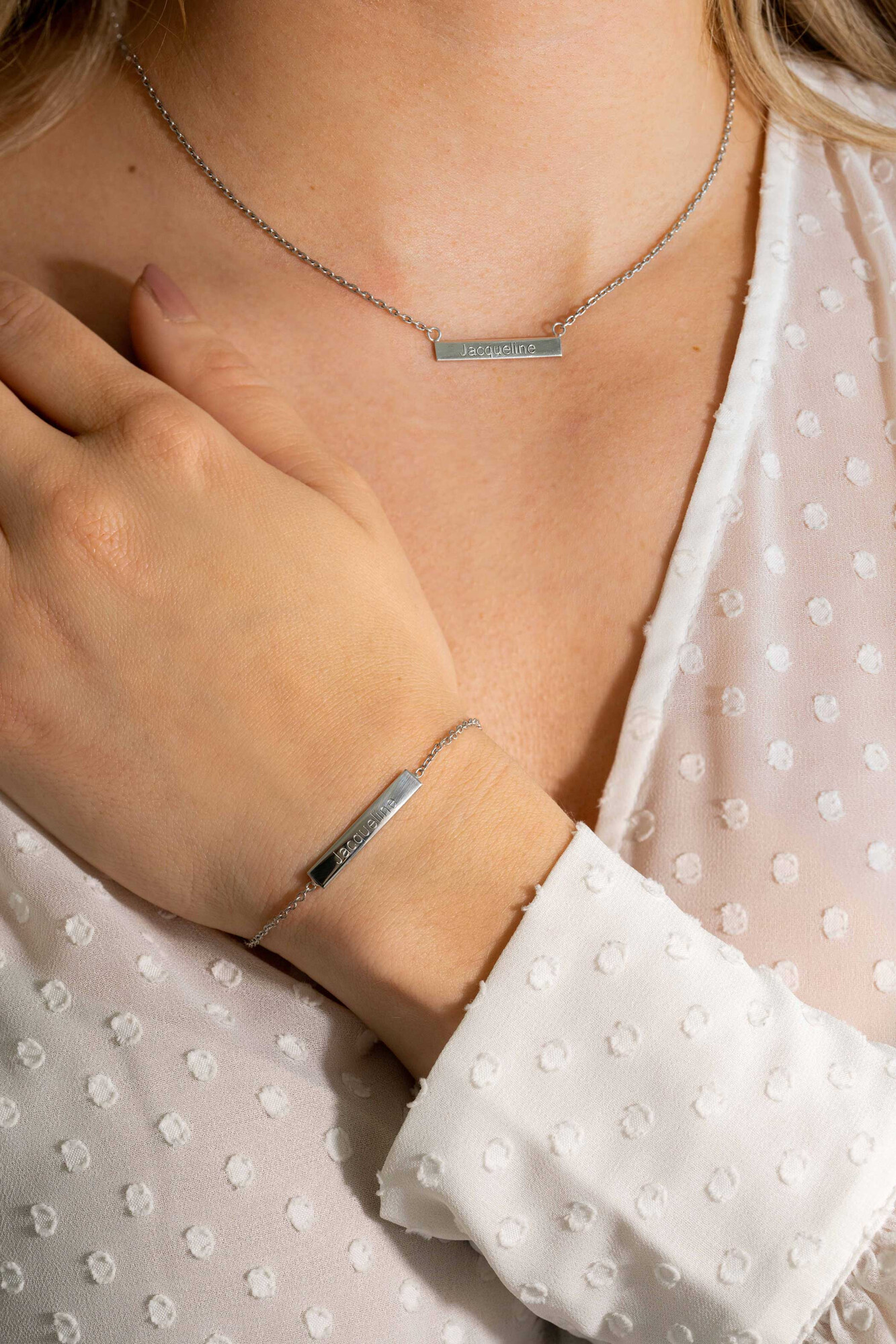 ZINZI Sterling Silver Bracelet with Shiny Plate for Engraving 17-20cm ZIA2344