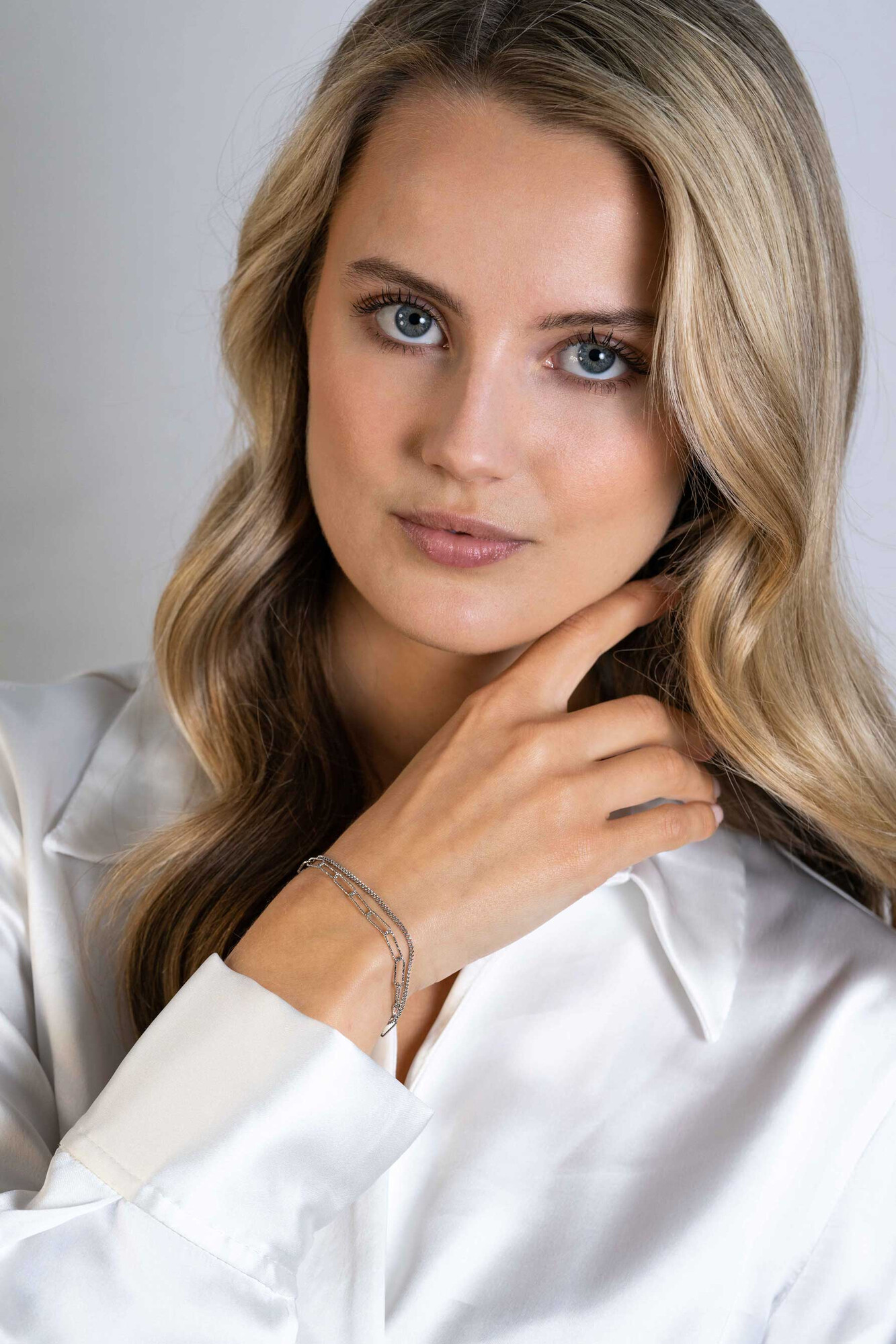 ZINZI Sterling Silver Multi-look Bracelet Curb and Paperclip Chains ZIA2367