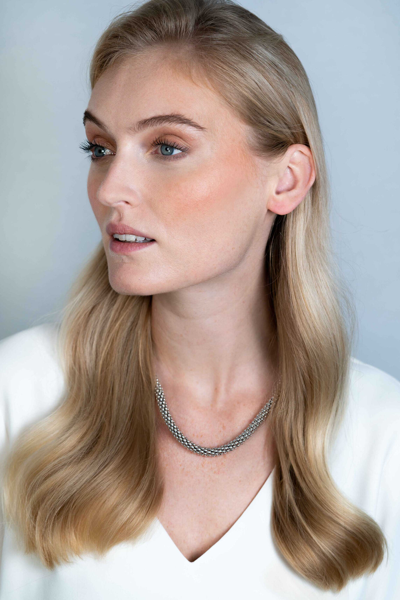 ZINZI Sterling Silver Chain Necklace width 7mm 45cm ZIC733