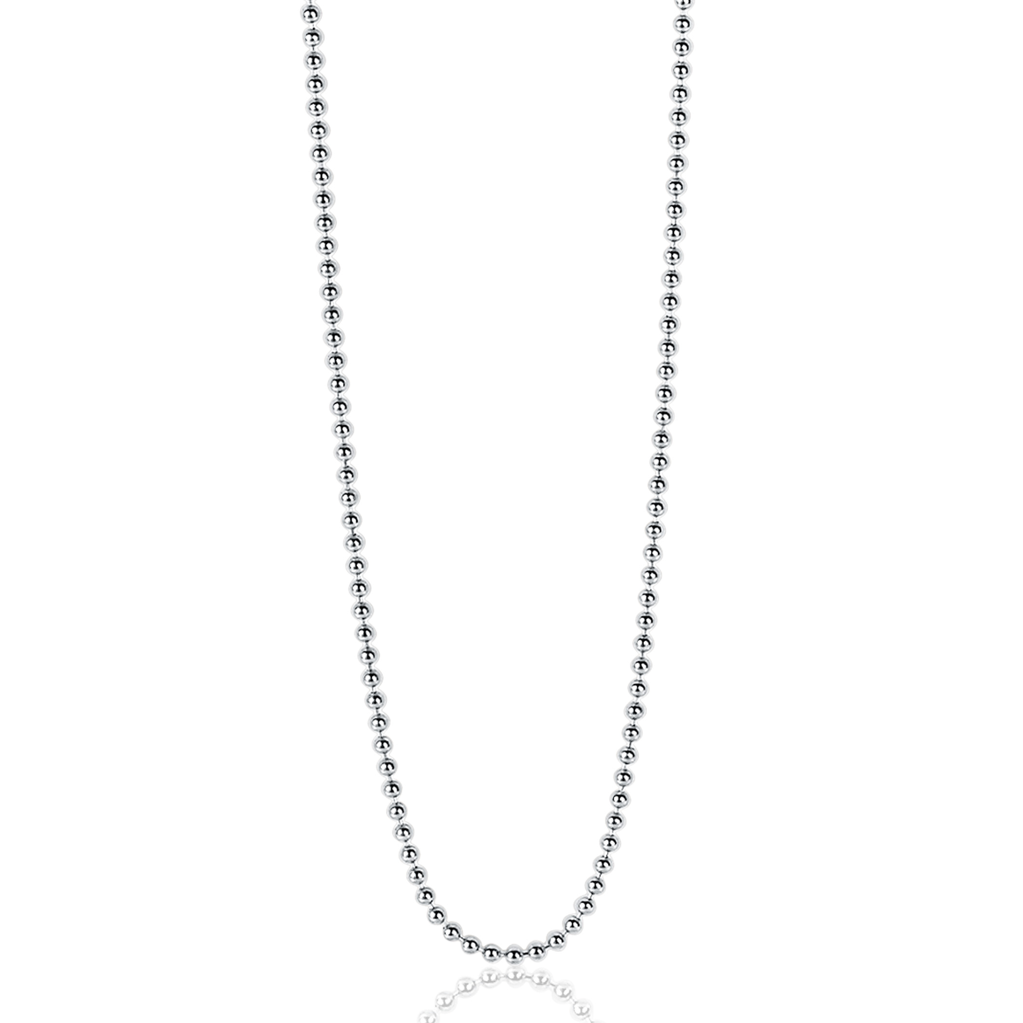 70cm ZINZI Sterling Silver Beads Necklace ZILC-B70