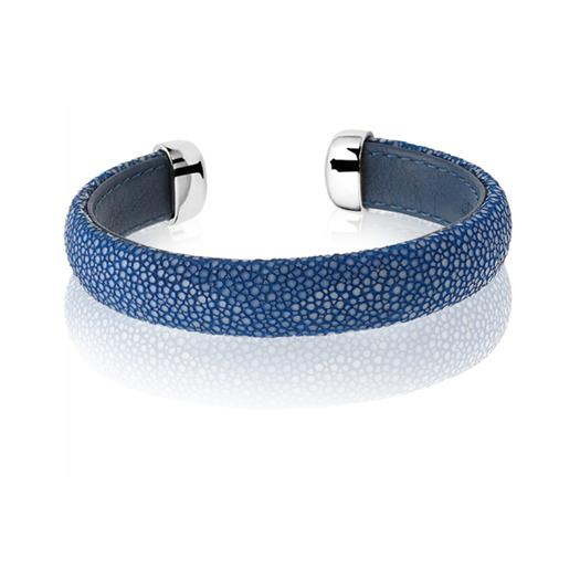 ZINZI Rye Leather Cuff Bracelet Blue one-size ZIA942BL