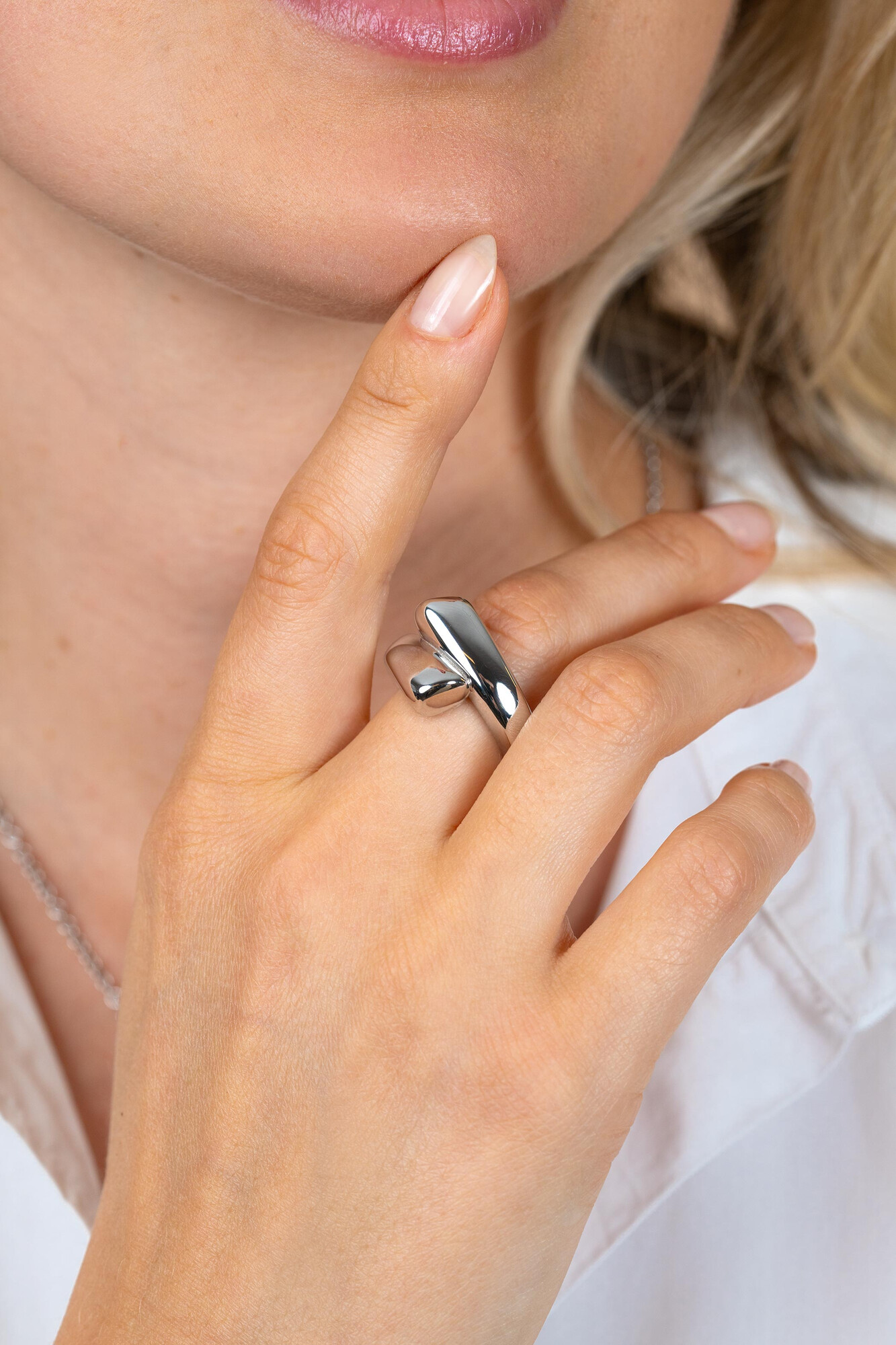 ZINZI zlv. ring slagmodel sierlijke vorm mt.62