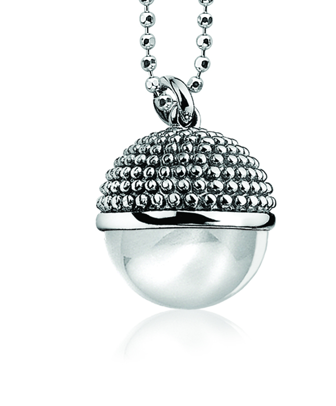 ZINZI Sterling Silver Sphere Pendant Grey ZIH792G