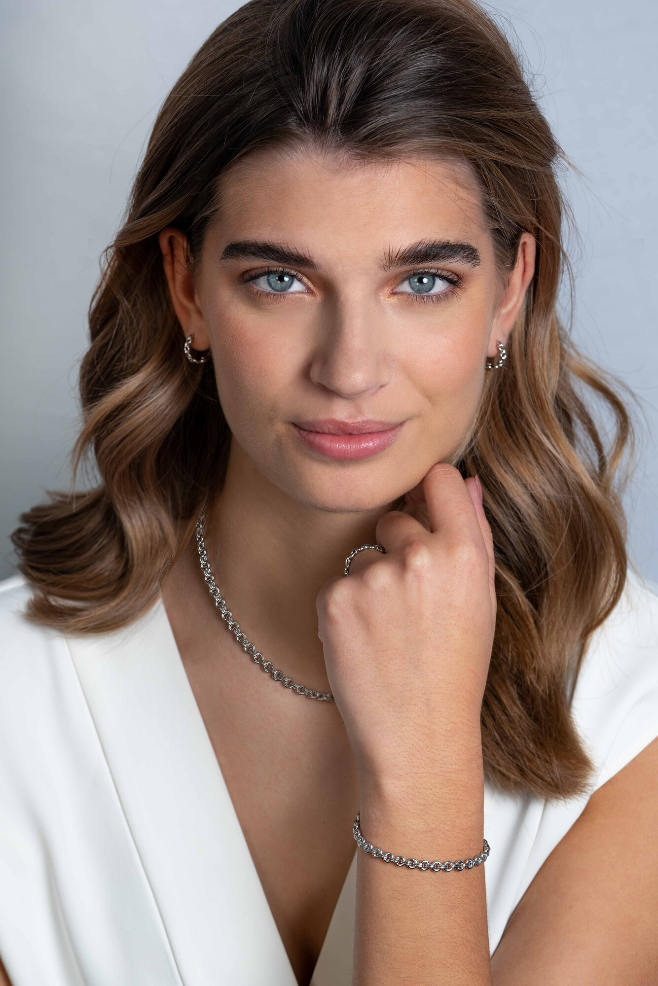 ZINZI Sterling Silver Necklace Round Chains width 5mm 45cm ZIC2239