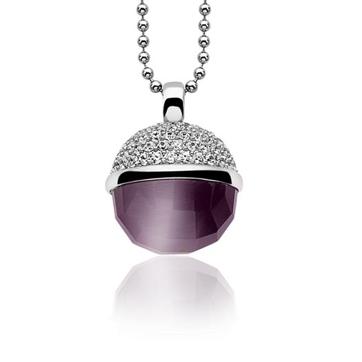 ZINZI Sterling Silver Pendant Purple ZIH623P
