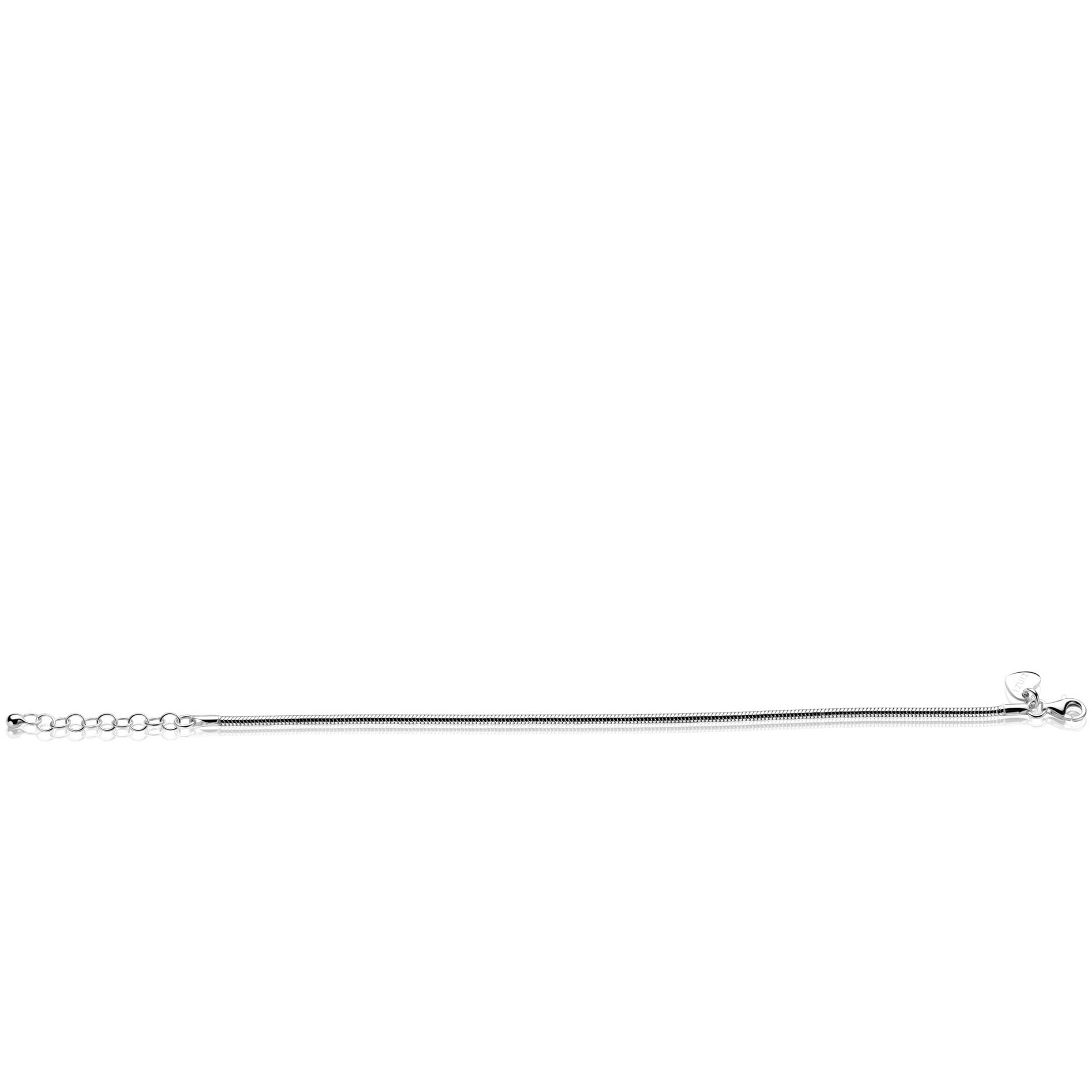ZINZI zlv. slangen armband rond 2mm