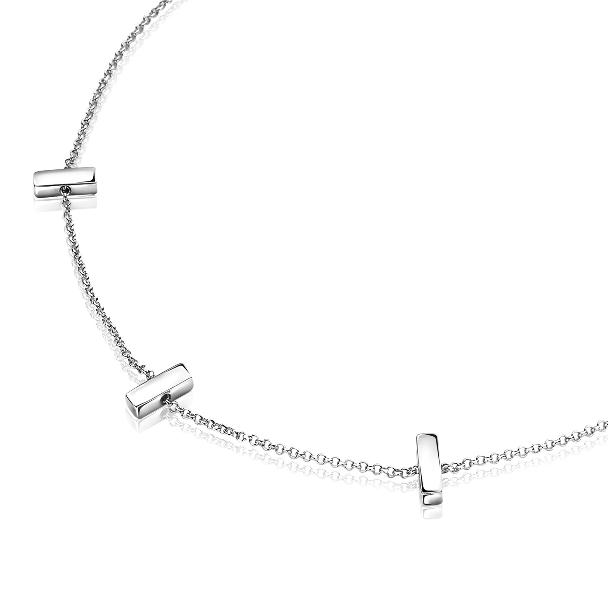 ZINZI Sterling Silver Choker 32+7cm Bars ZICHOK1493