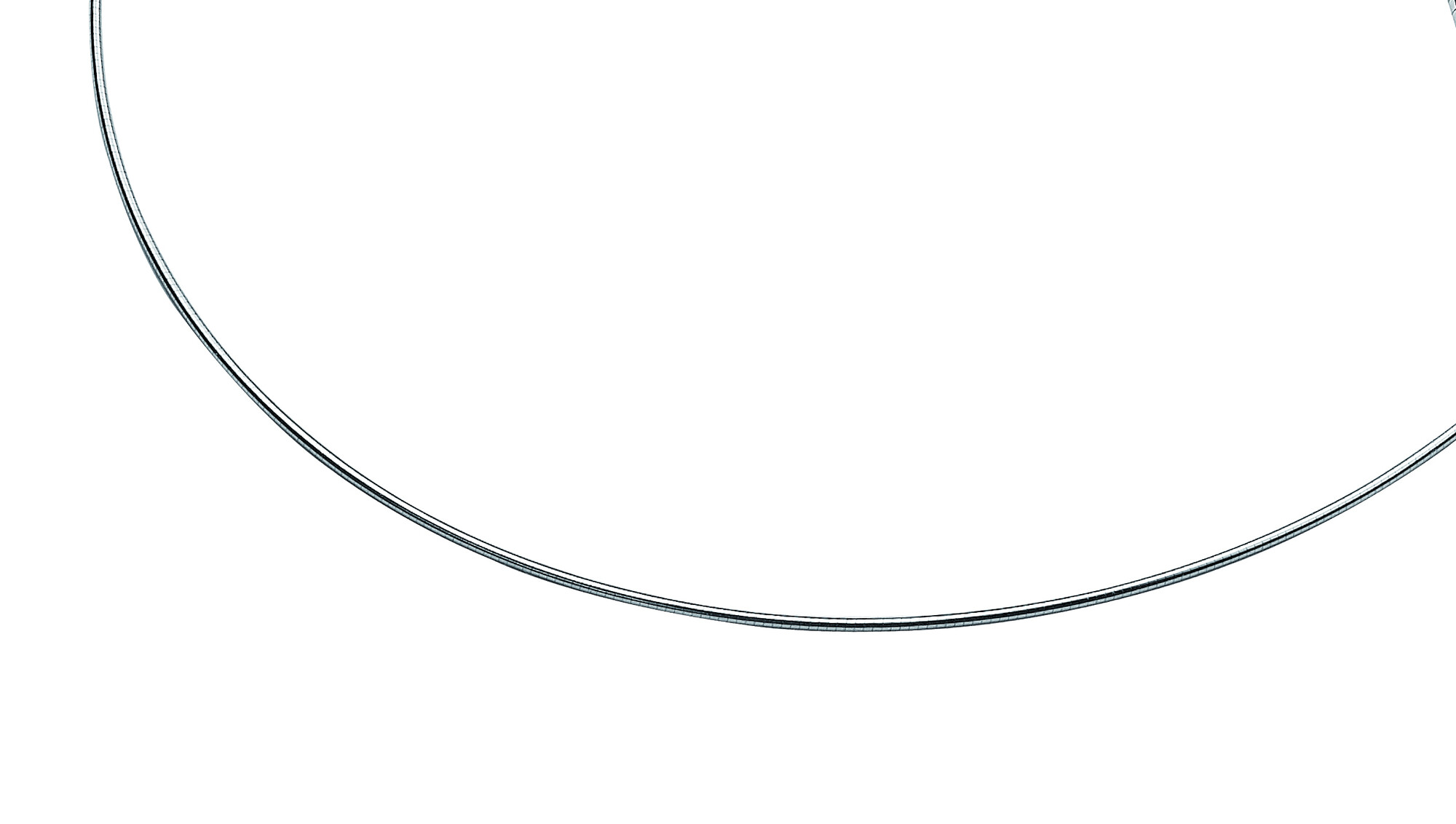 ZINZI Sterling Silver Omega Necklace width 1mm 48cm ZIOM1-48