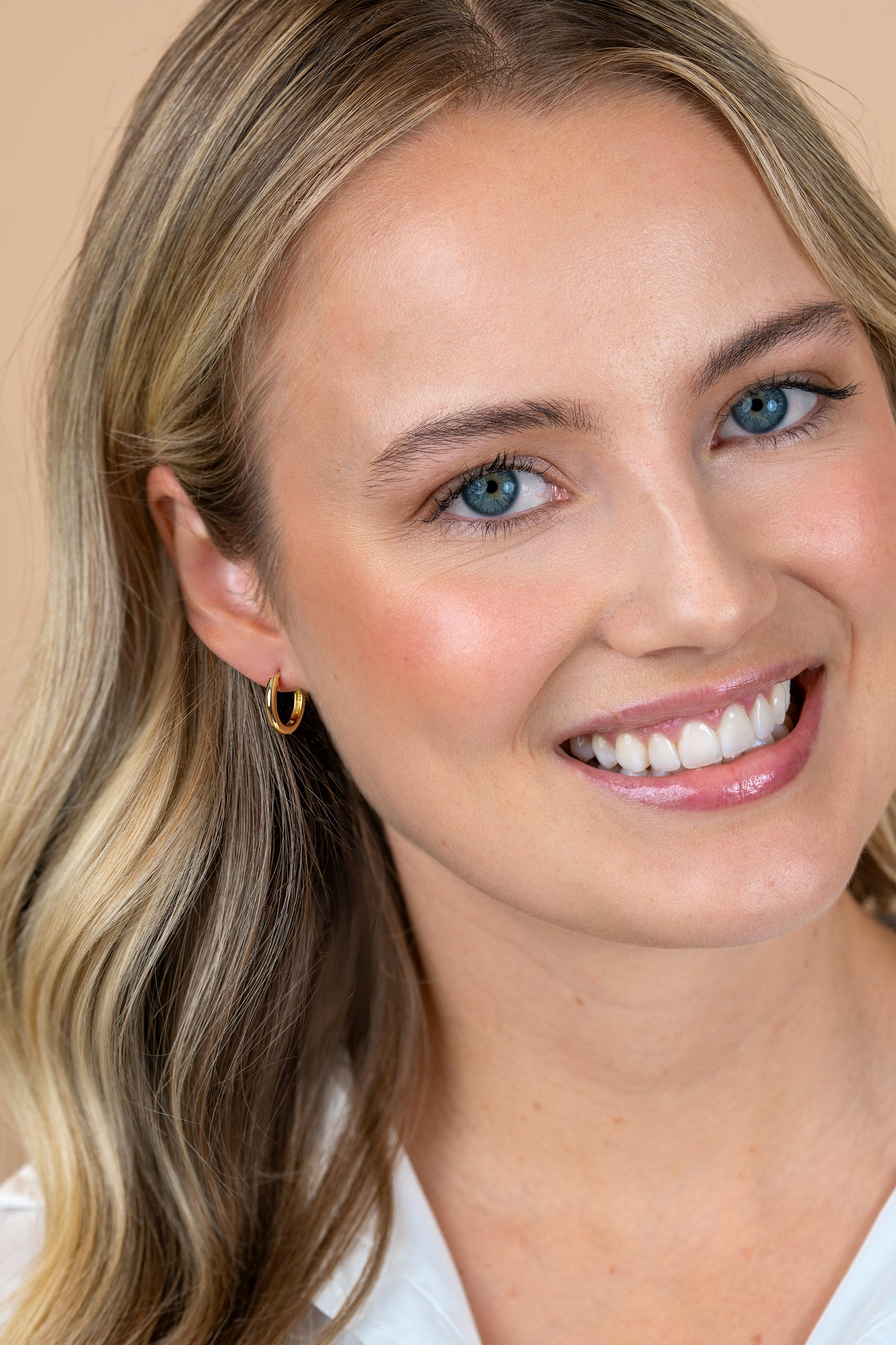 15mm ZINZI Sterling Silver Gold Plated Hoop Earrings 15x2mm ZIO401G