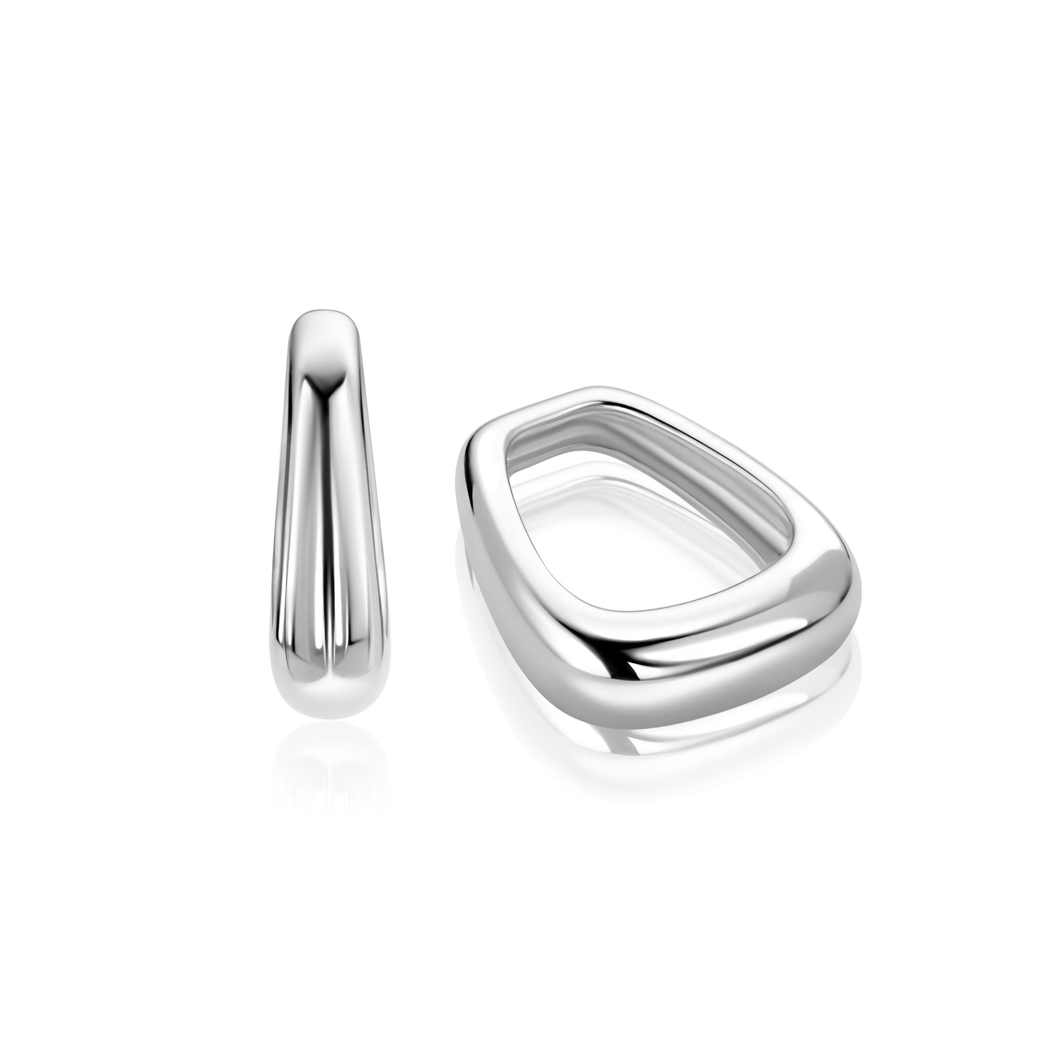 ZINZI zlv. oorbedels rechthoek aflopend