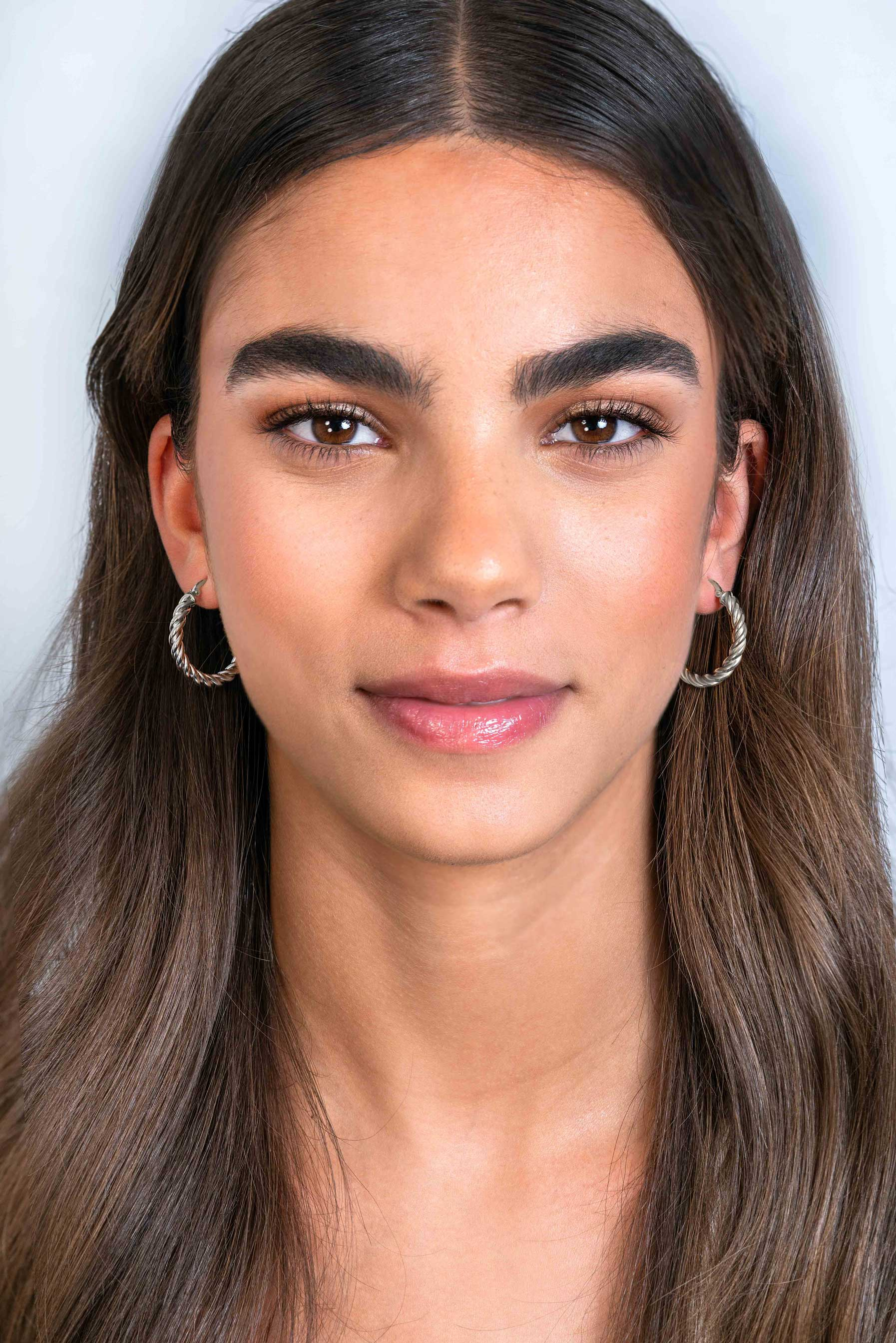 26mm ZINZI Sterling Silver Hoop Earrings with Twisted Tube width 4mm ZIO2281