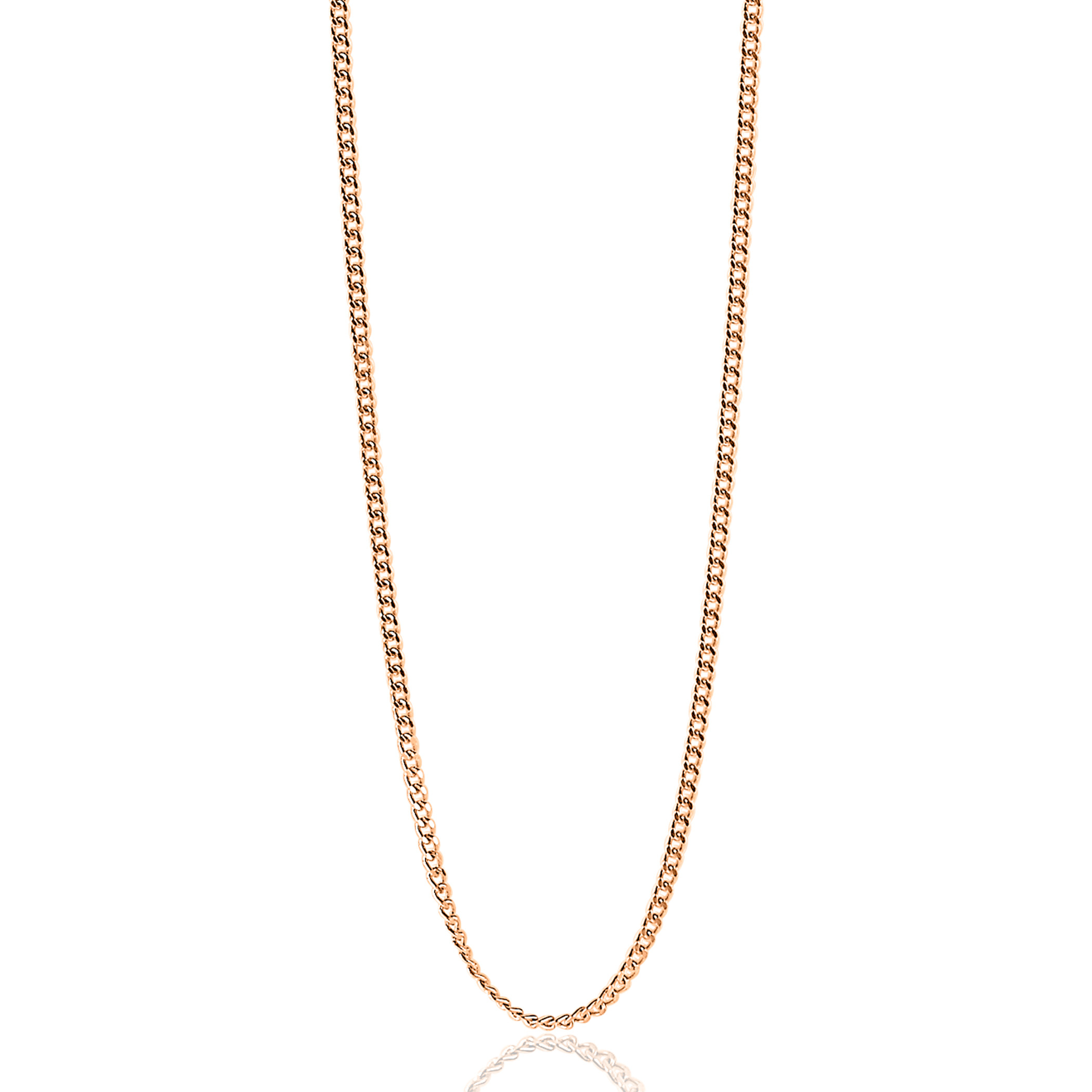 ZINZI zlv. gourmet collier 90 cm rosé verguld