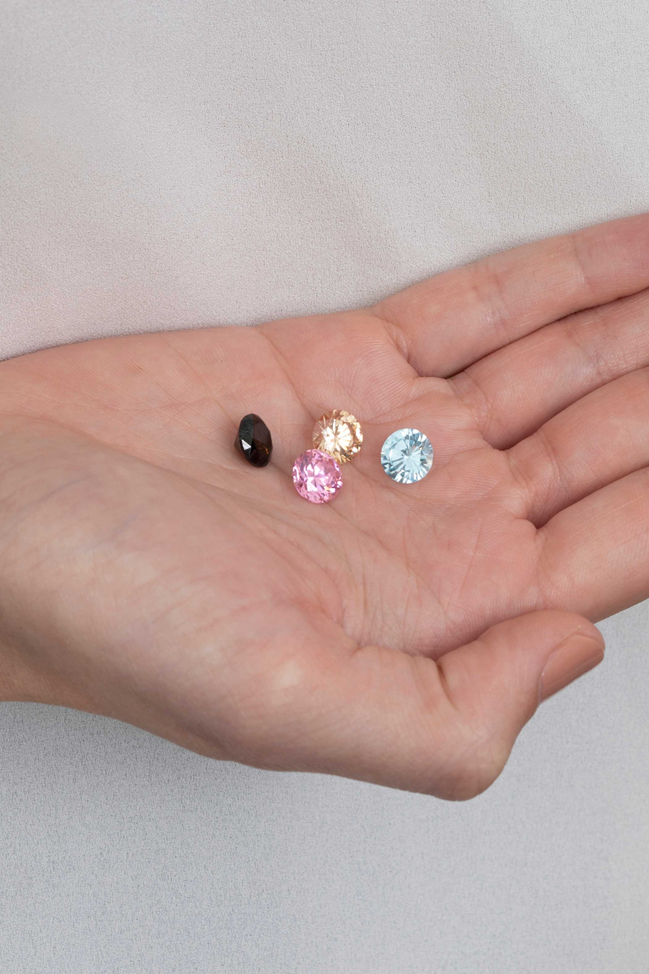 ZINZI Gold Plated Sterling Silver Exchangeable Ring Round ZIR2