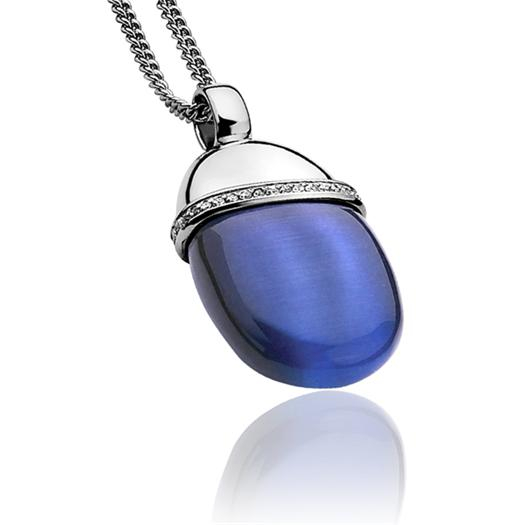 ZINZI Sterling Silver Pendant Blue ZIH794B
