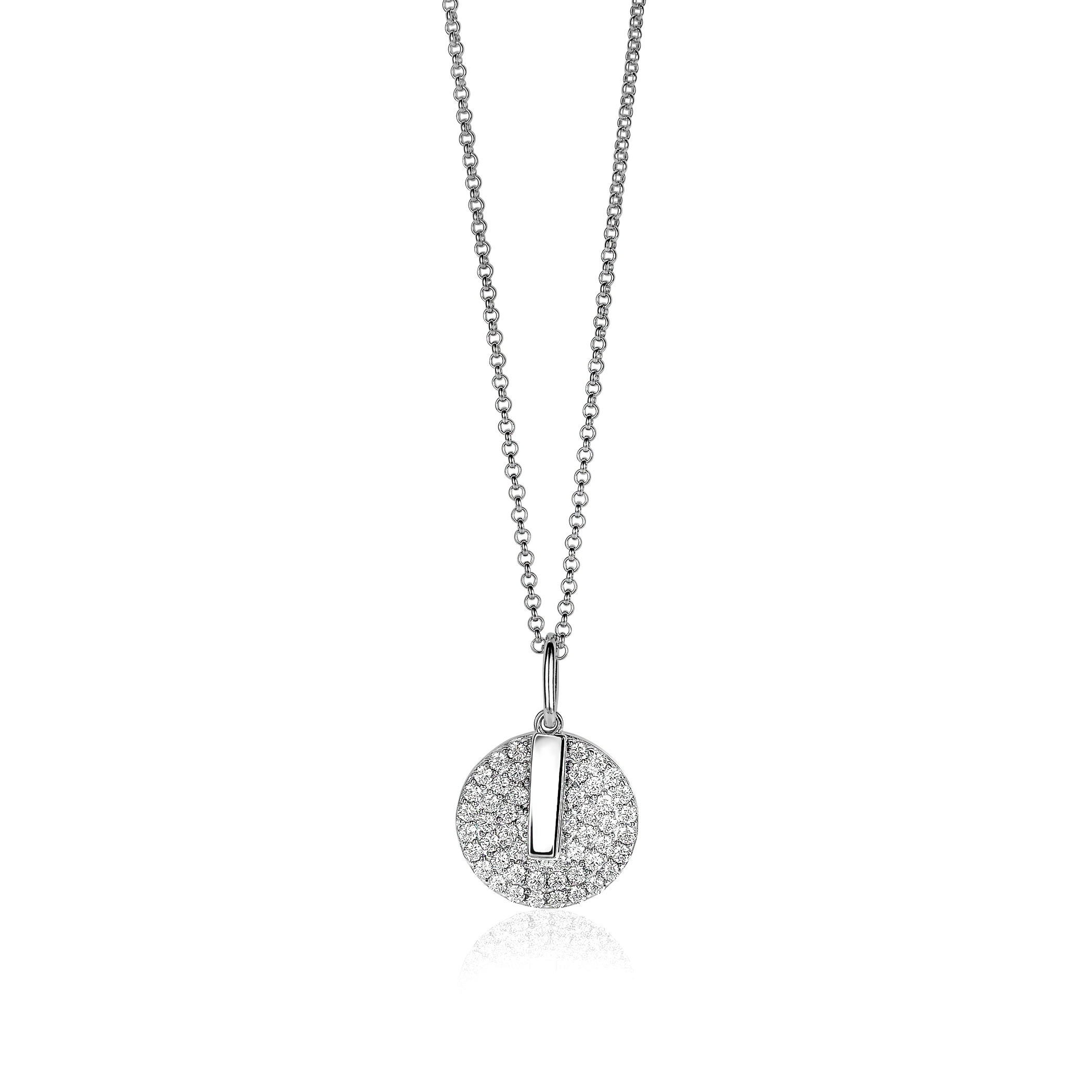 ZINZI Sterling Silver Necklace 45cm With Pendant ZIC1444