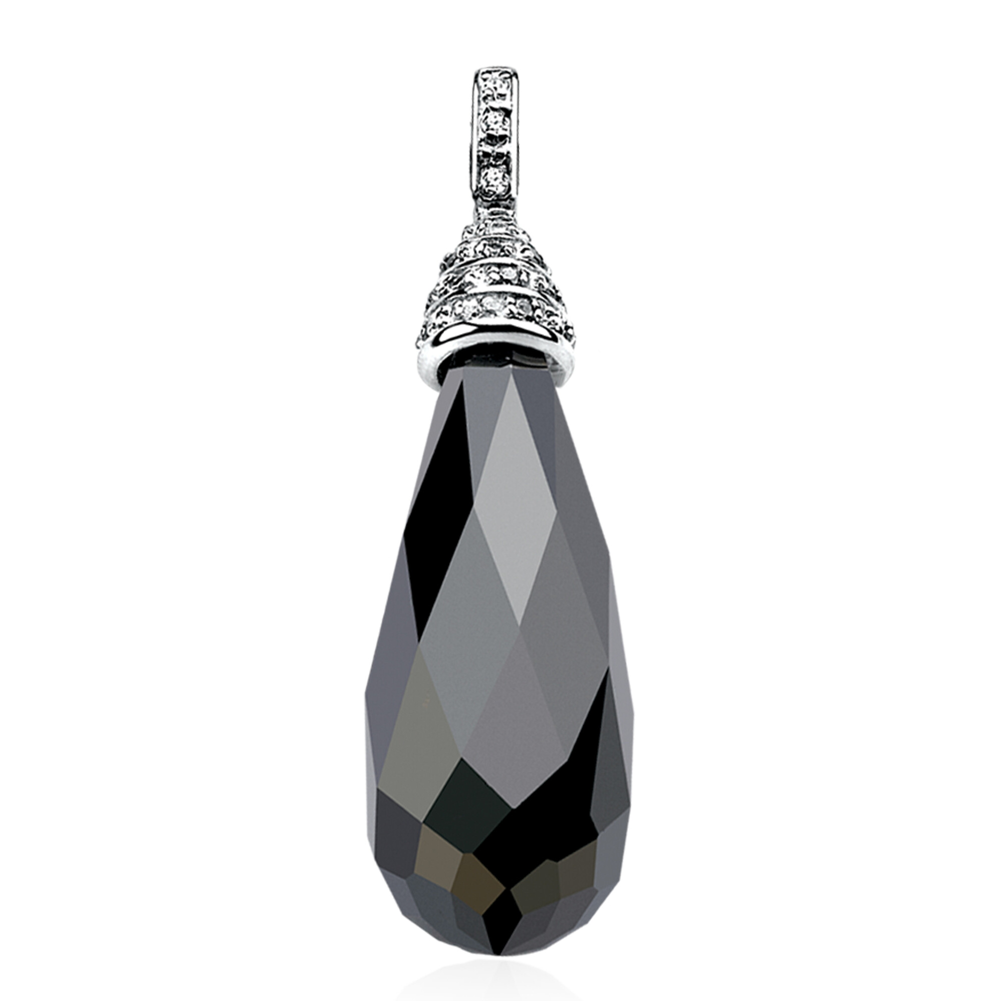 ZINZI Sterling Silver Drop Pendant Black ZIH536Z