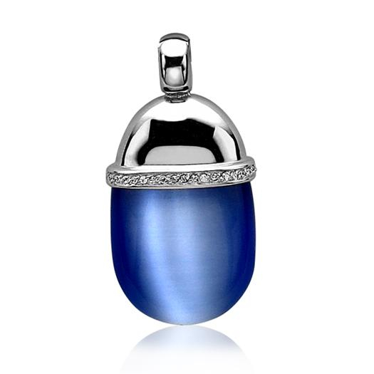 ZINZI Sterling Silver Pendant Blue ZIH794B