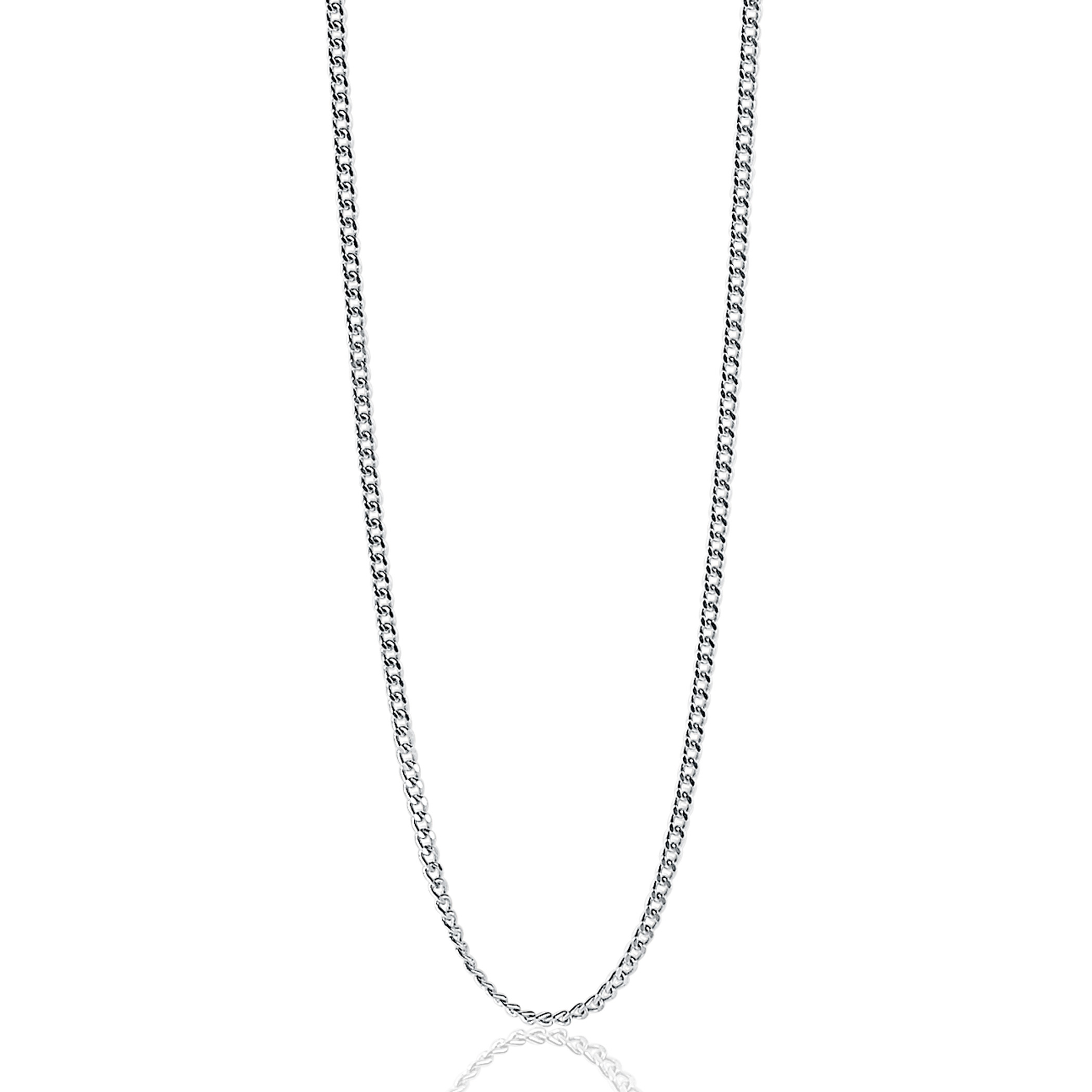 42cm ZINZI Sterling Silver Curb Chain Necklace ZILC-G42