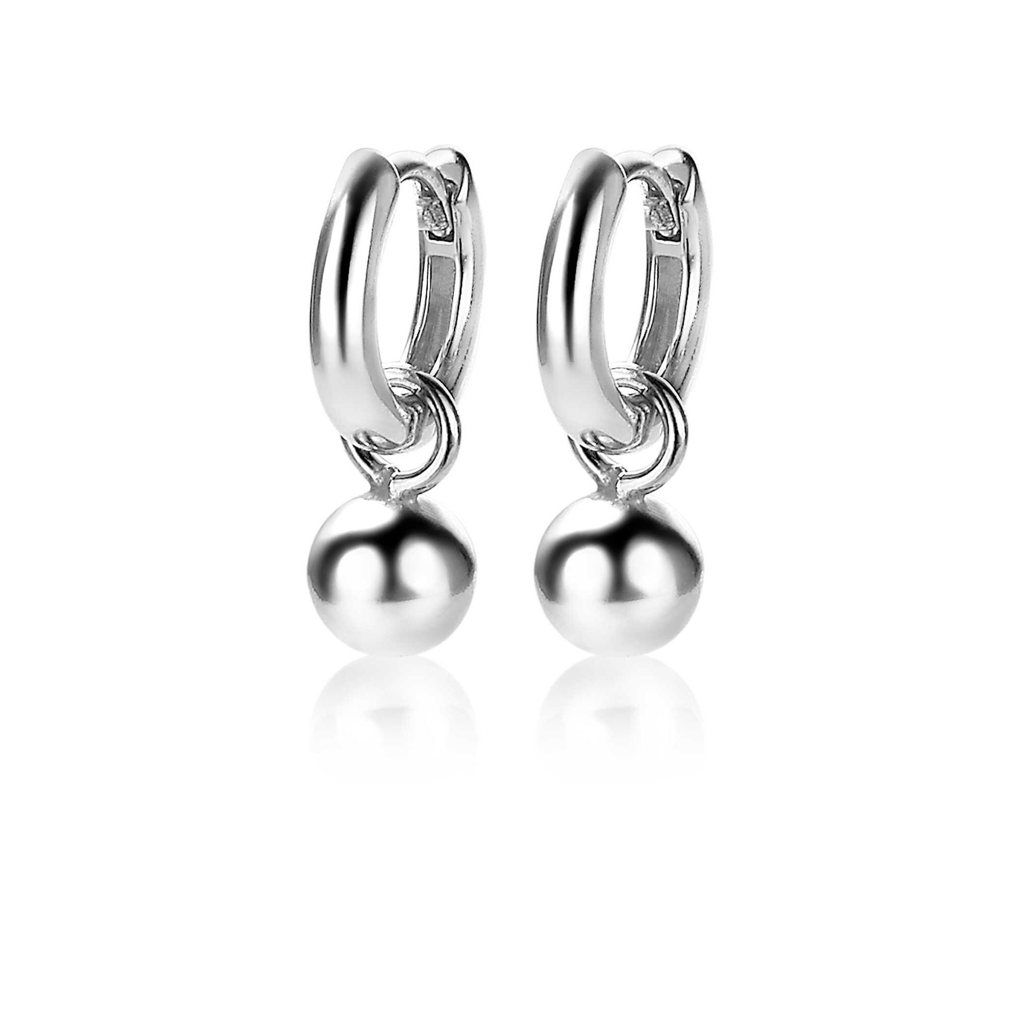 6mm ZINZI Sterling Silver Earrings Pendants Beads ZICH1930 (excl. hoop earrings)