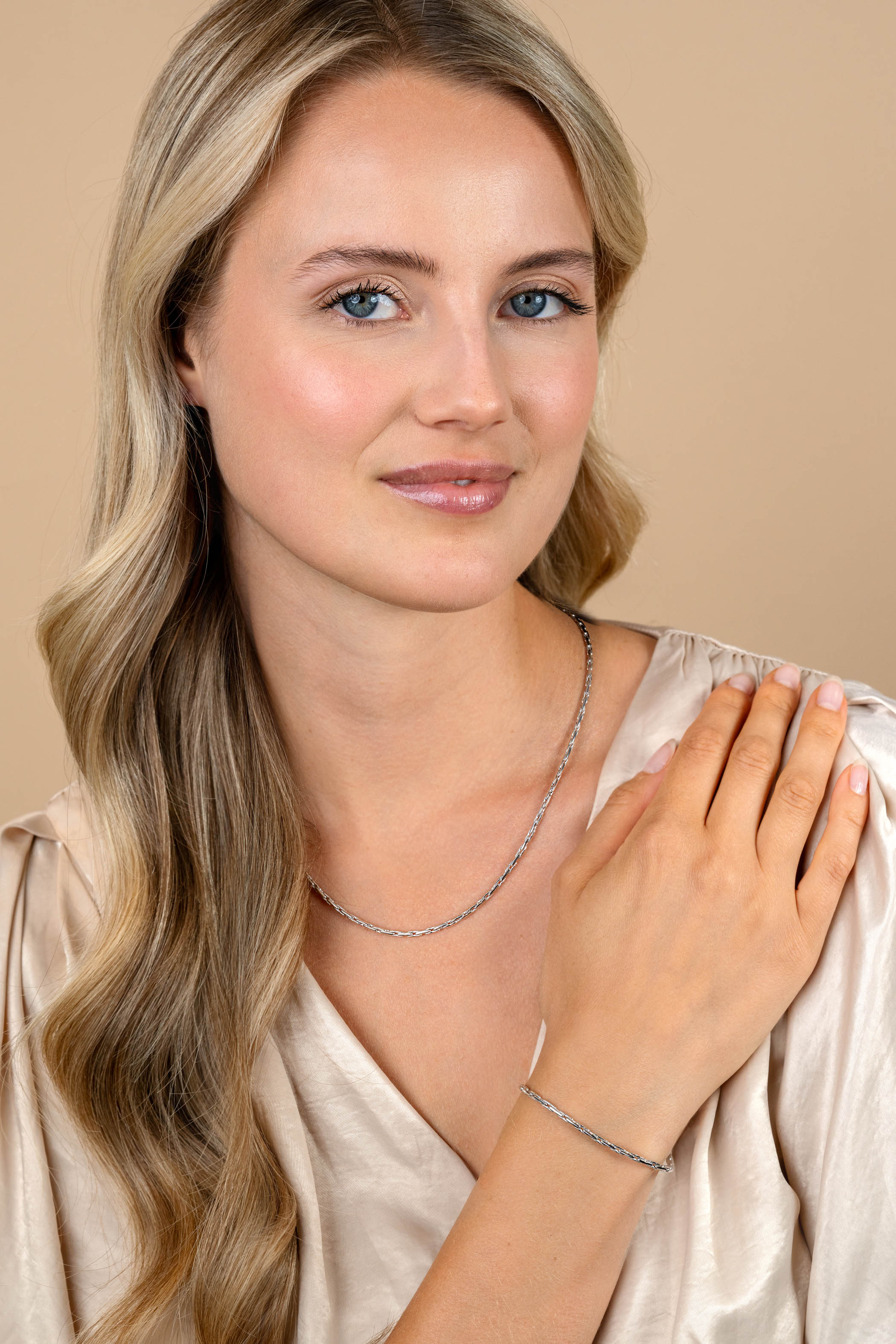 ZINZI silver link bracelet 2.3mm wide 18-21cm ZIA2648