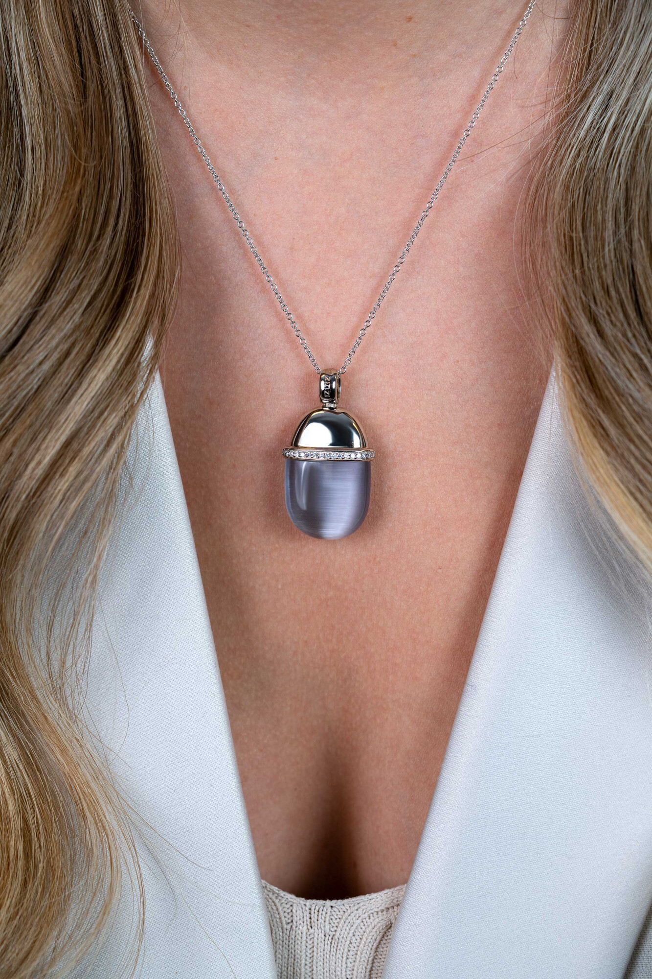 ZINZI Sterling Silver Pendant Light Blue ZIH794A