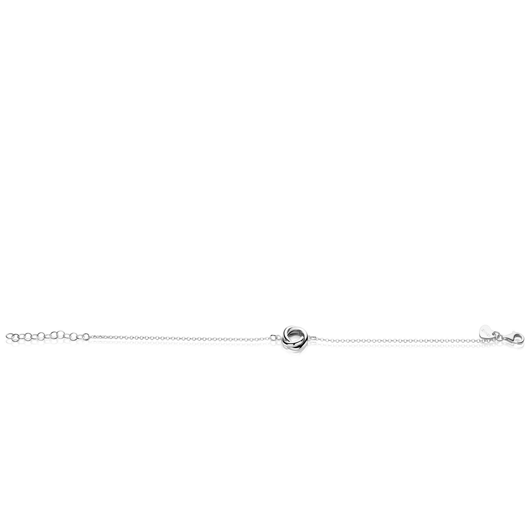ZINZI zlv. armband 3 ringen in elkaar