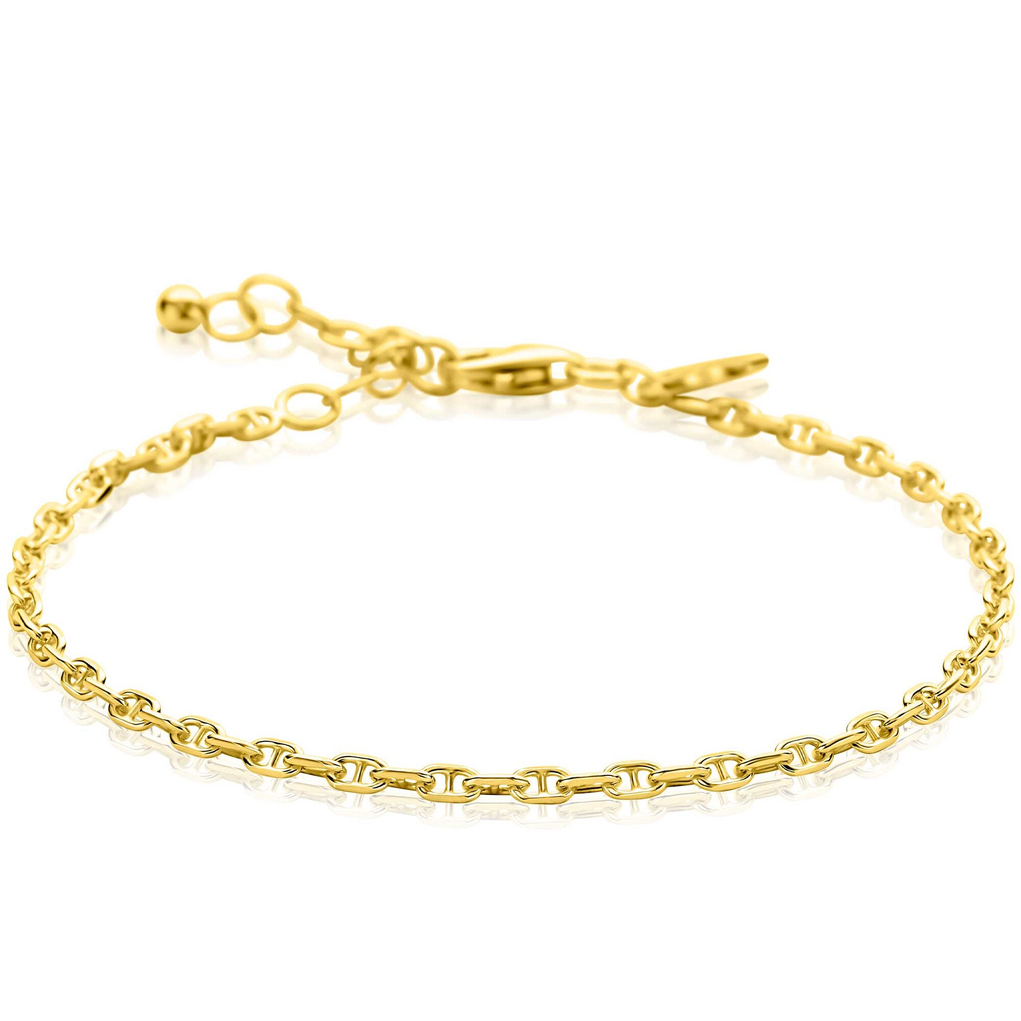 ZINZI zlv.armband gg.verg.massieve marine schakels