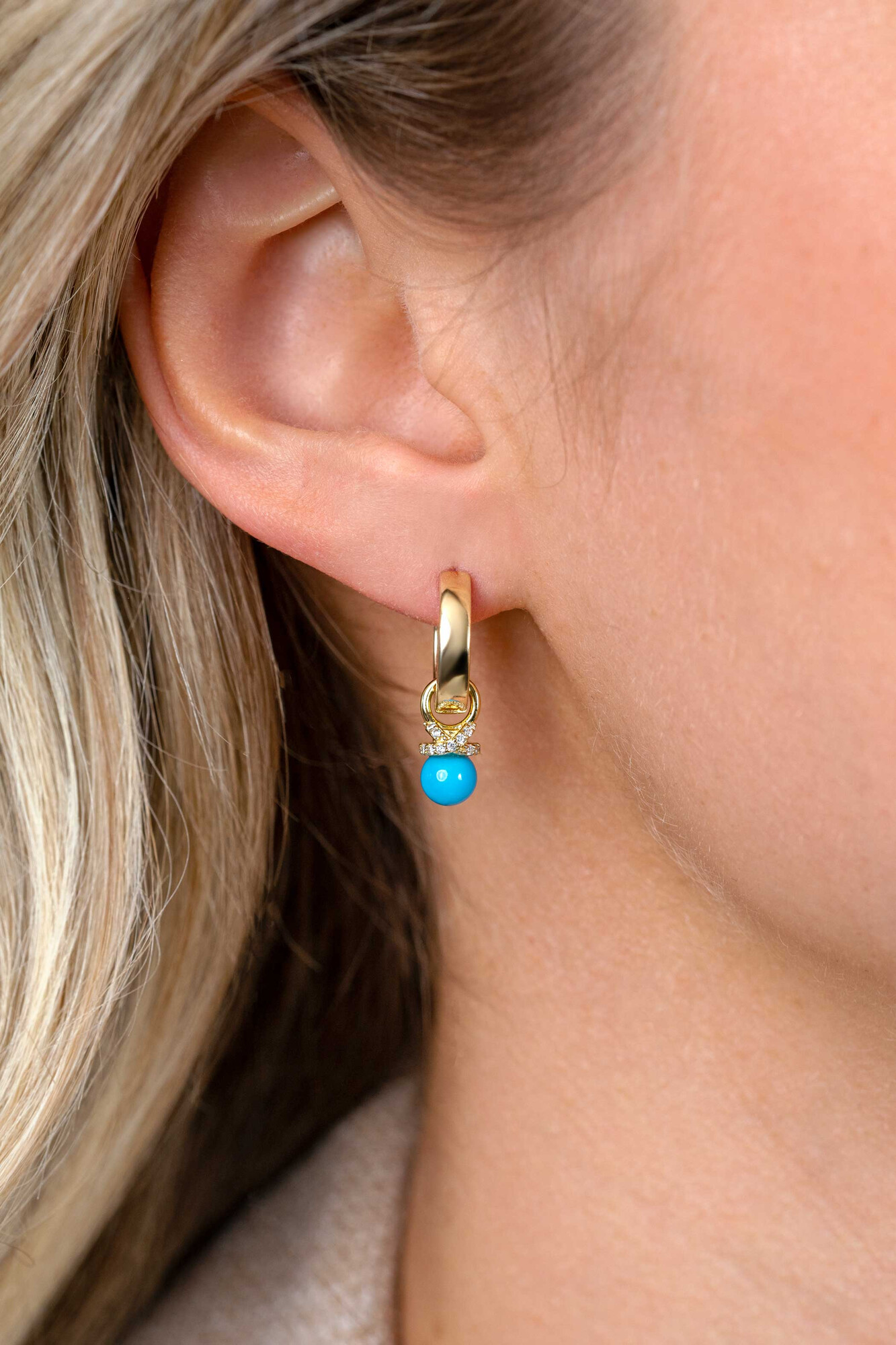 ZINZI zlv. oorbedels gg.verg.turquoise/zirc.in xvorm