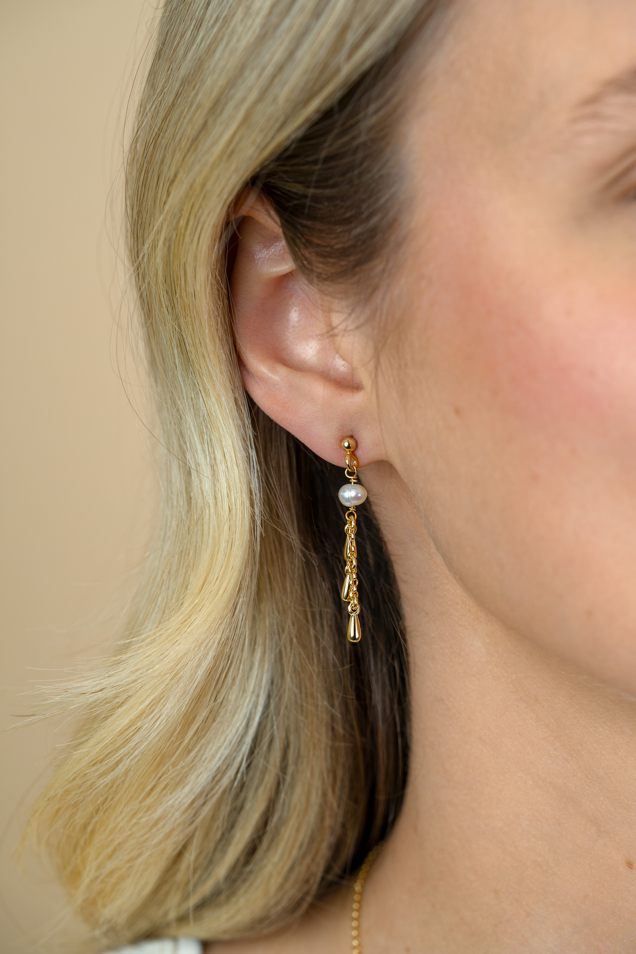 ZINZI zlv. oorstekers gg.verg.met parels en pegeltjes