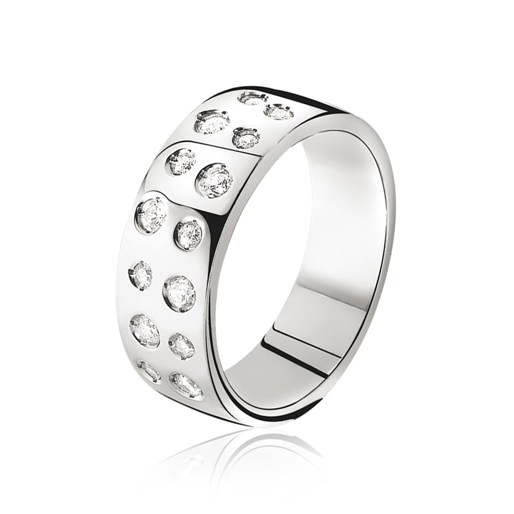 ZINZI Sterling Silver Ring White ZIR574