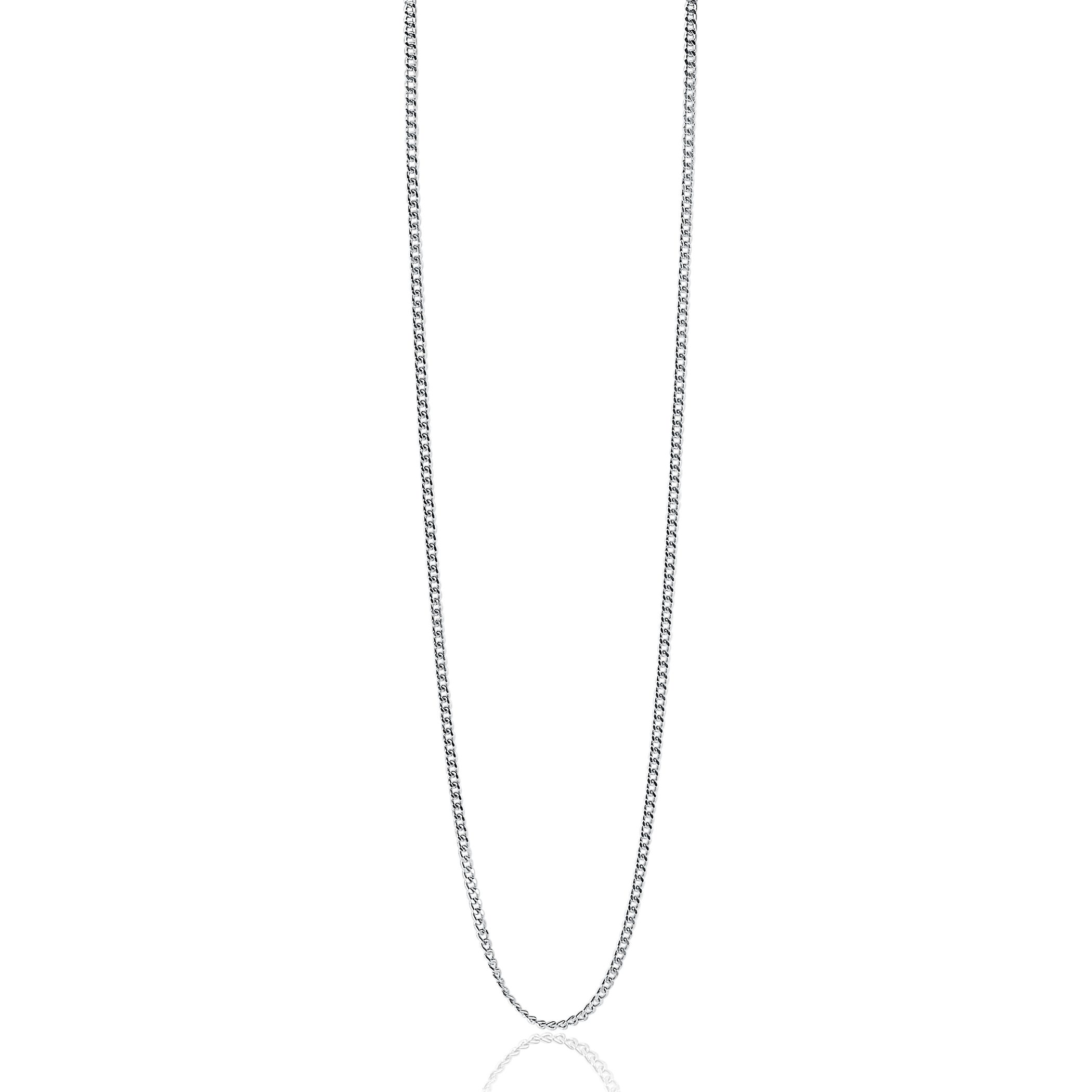 70cm ZINZI Sterling Silver Curb Chain Necklace ZILC-G70