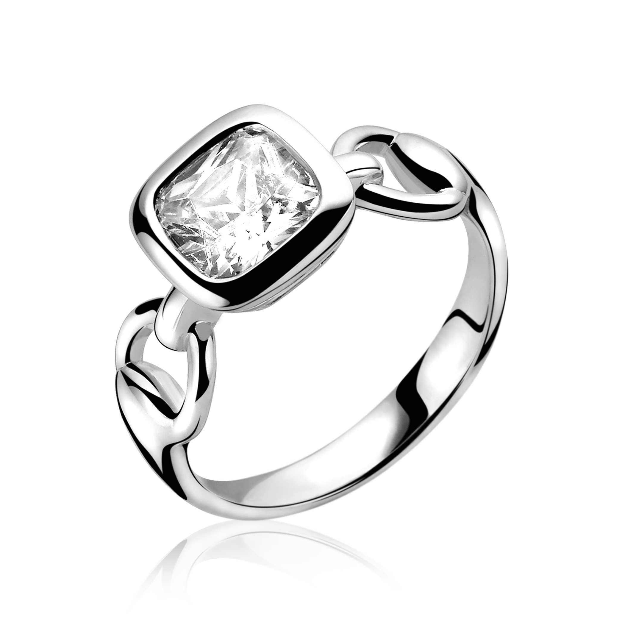 ZINZI Sterling Silver Ring White ZIR994