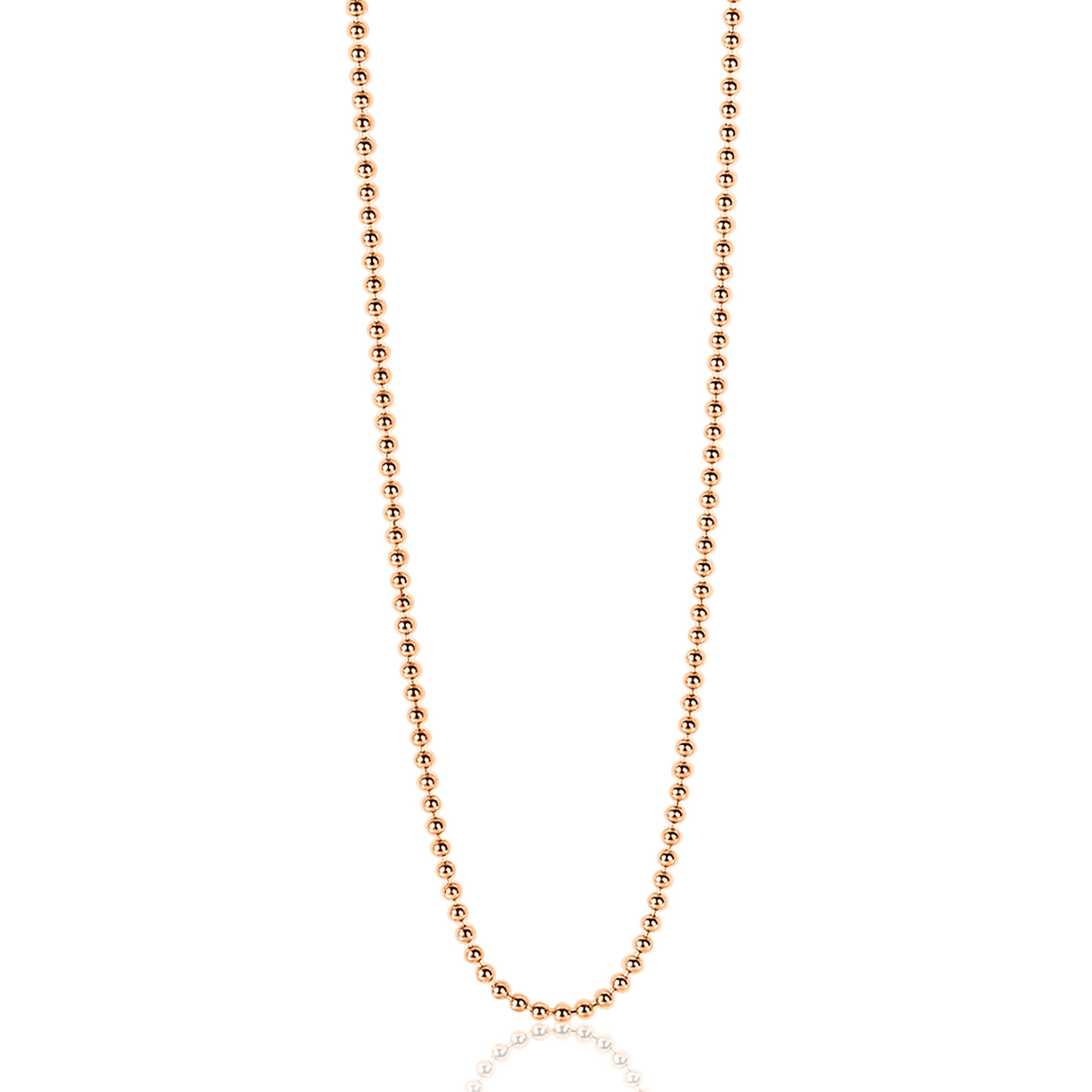 ZINZI zlv. bol collier 90 cm rosé verguld