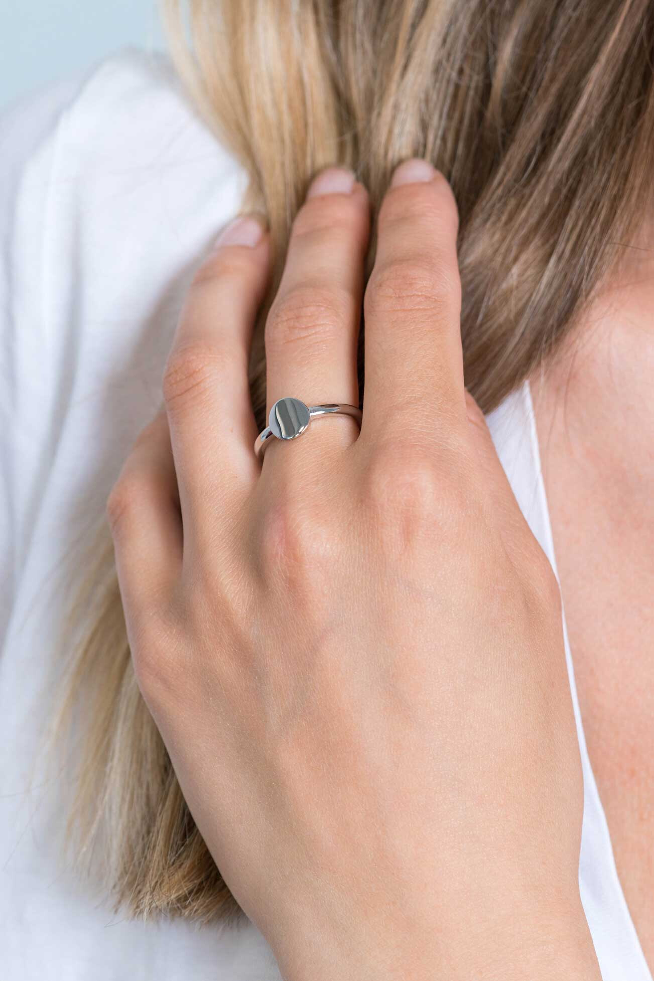 ZINZI Sterling Silver Ring Round Bar ZIR2220