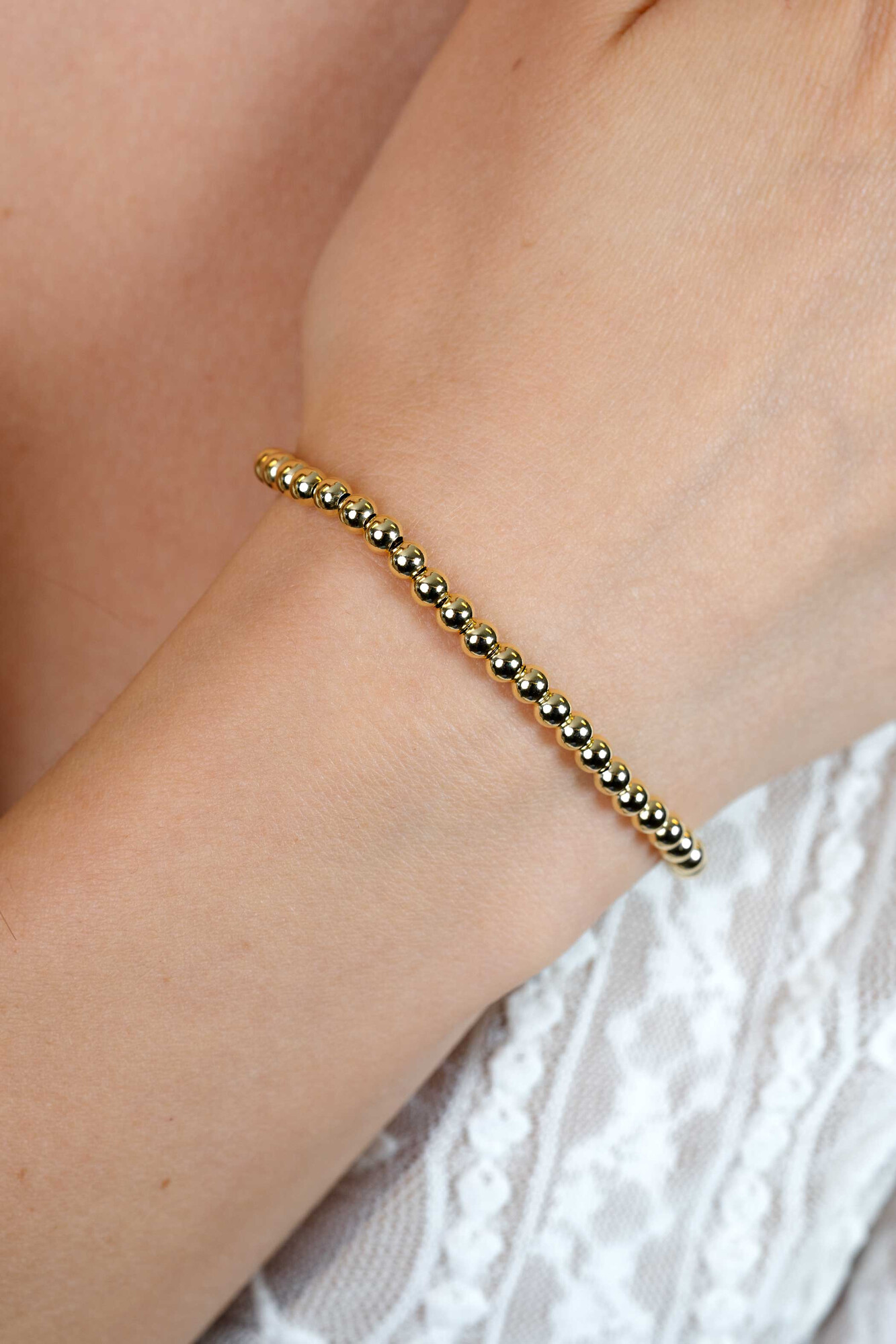 ZINZI Gold Plated Sterling Silver Chain Bracelet Rolo ZIA1009G