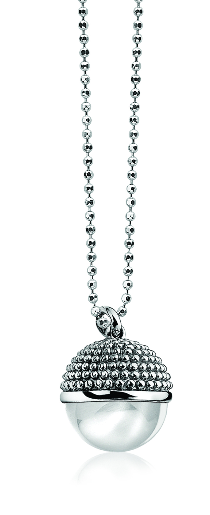 ZINZI Sterling Silver Sphere Pendant Grey ZIH792G